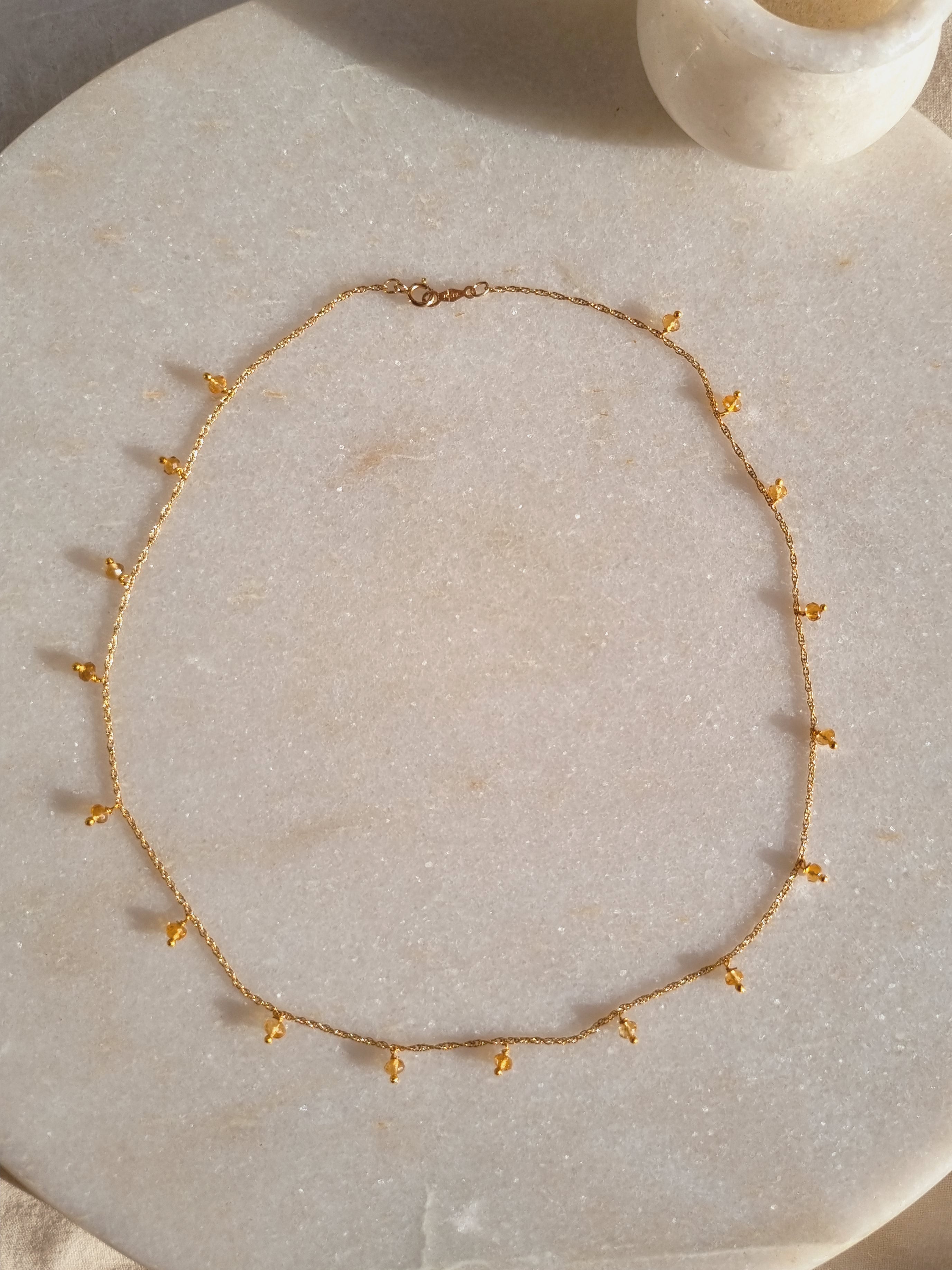 apit - Citrine Baati Drop Choker