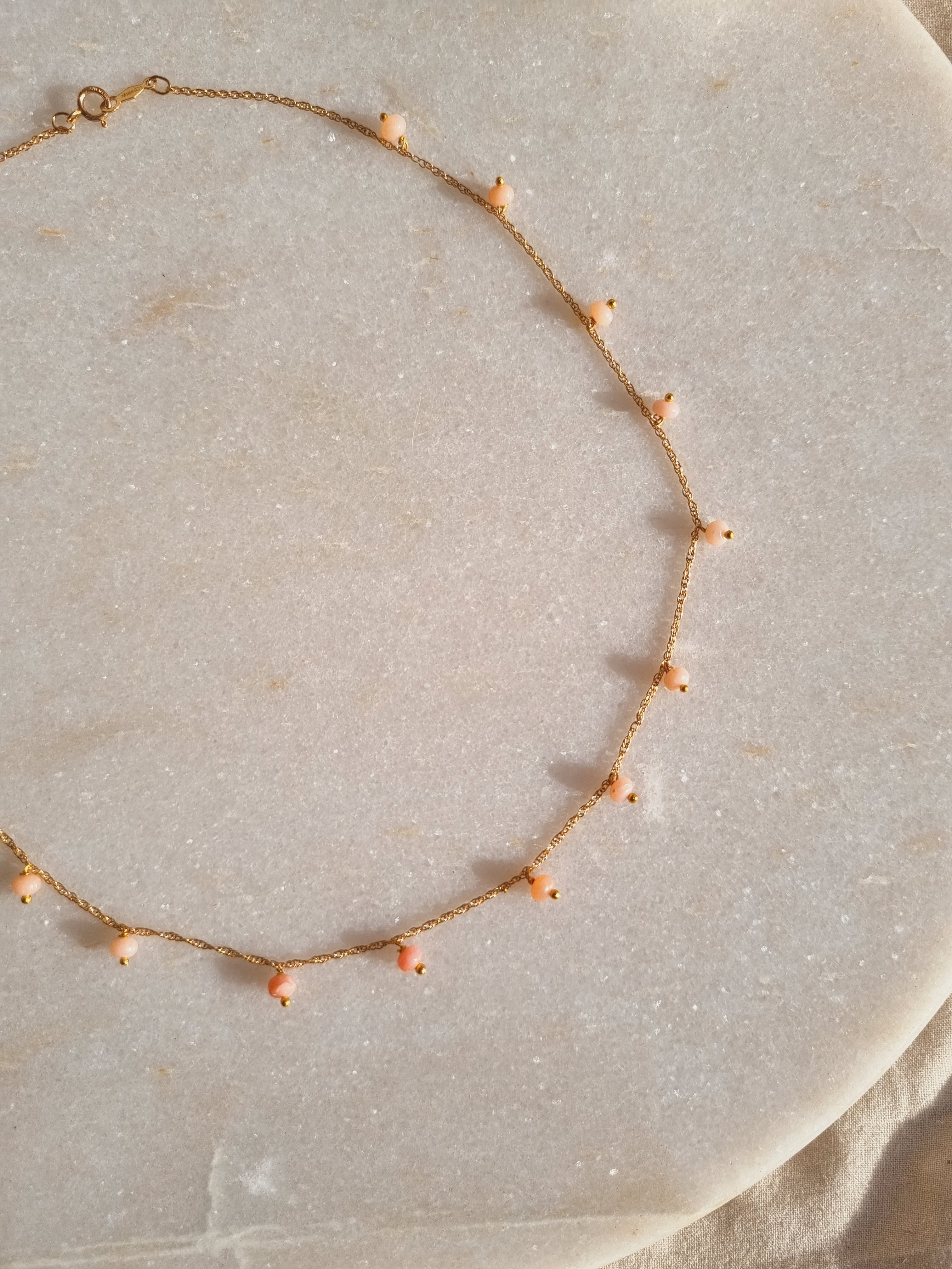 apit - Pink Opal Baati Drop Choker