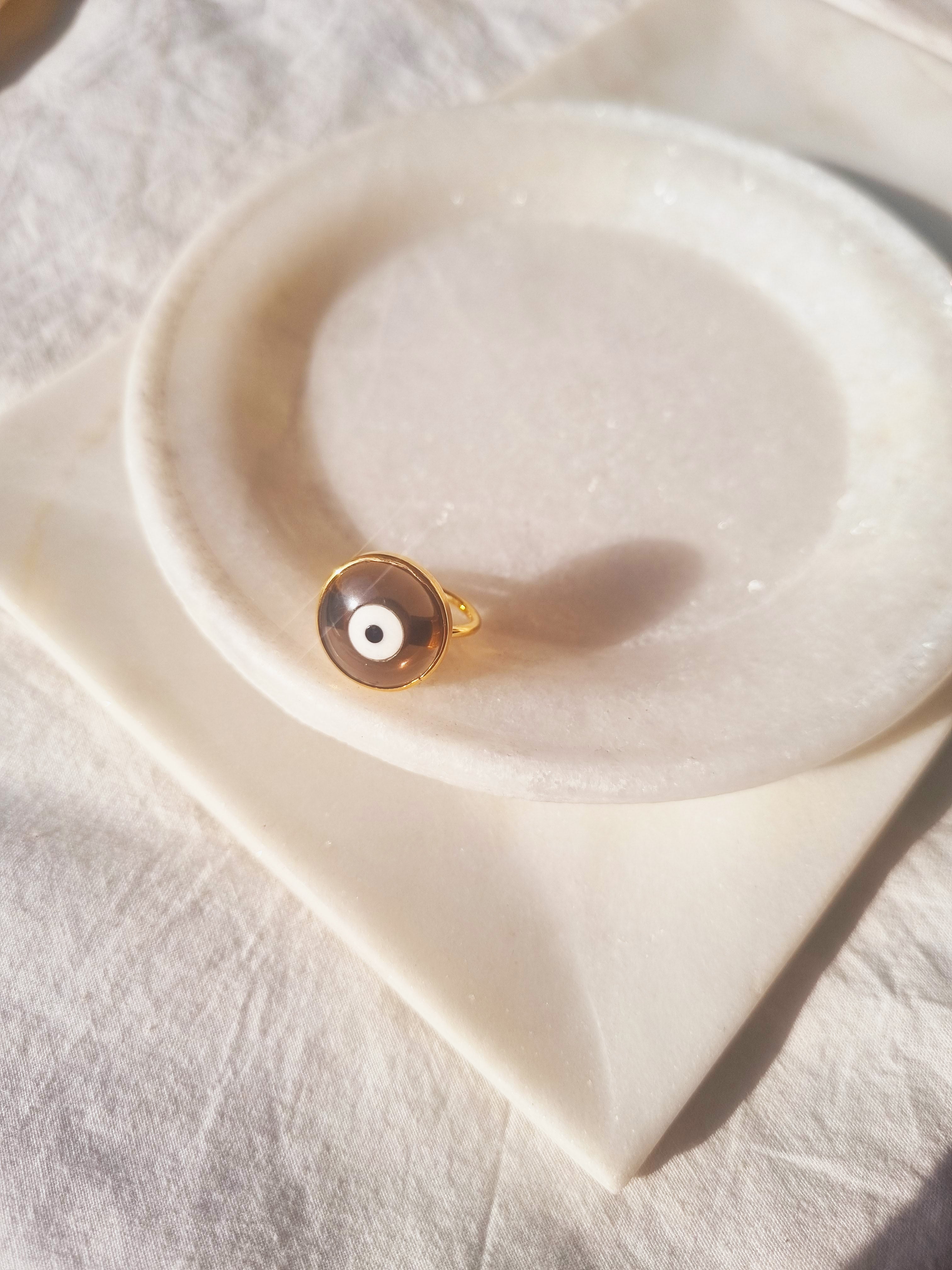 nazra - Brown Evil Eye Ring