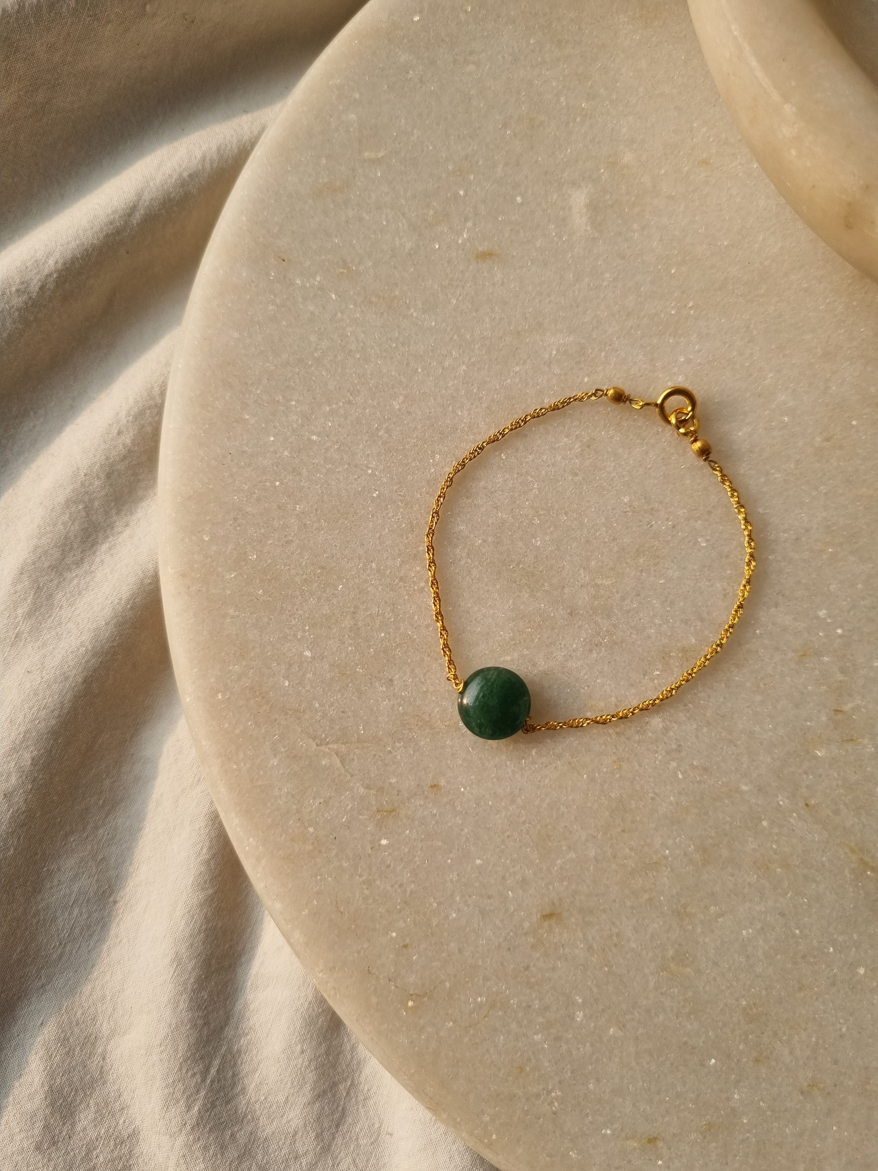 matsya - Green Aventurine Round Bracelet