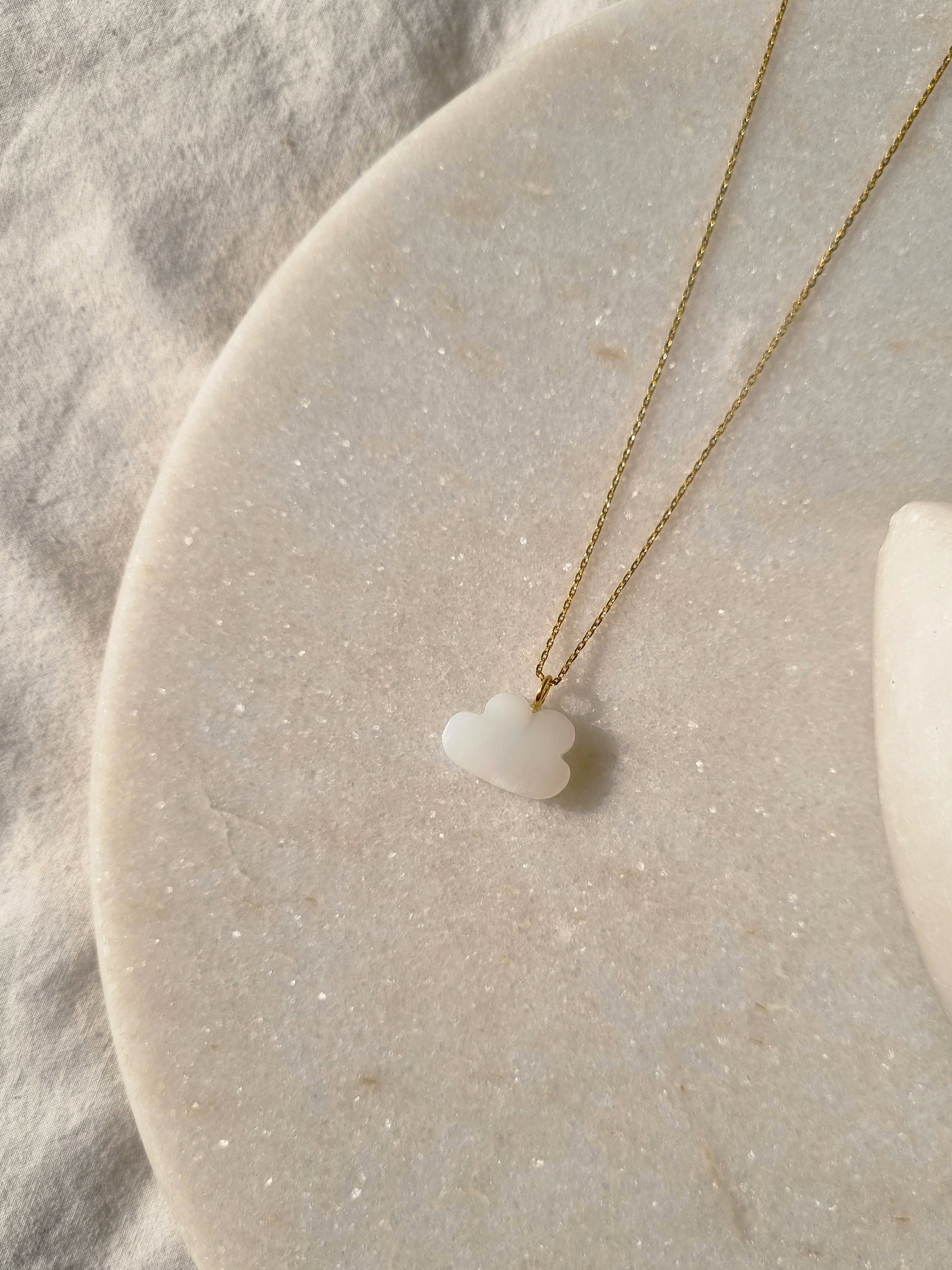 megh - White Moonstone Cloud Pendant