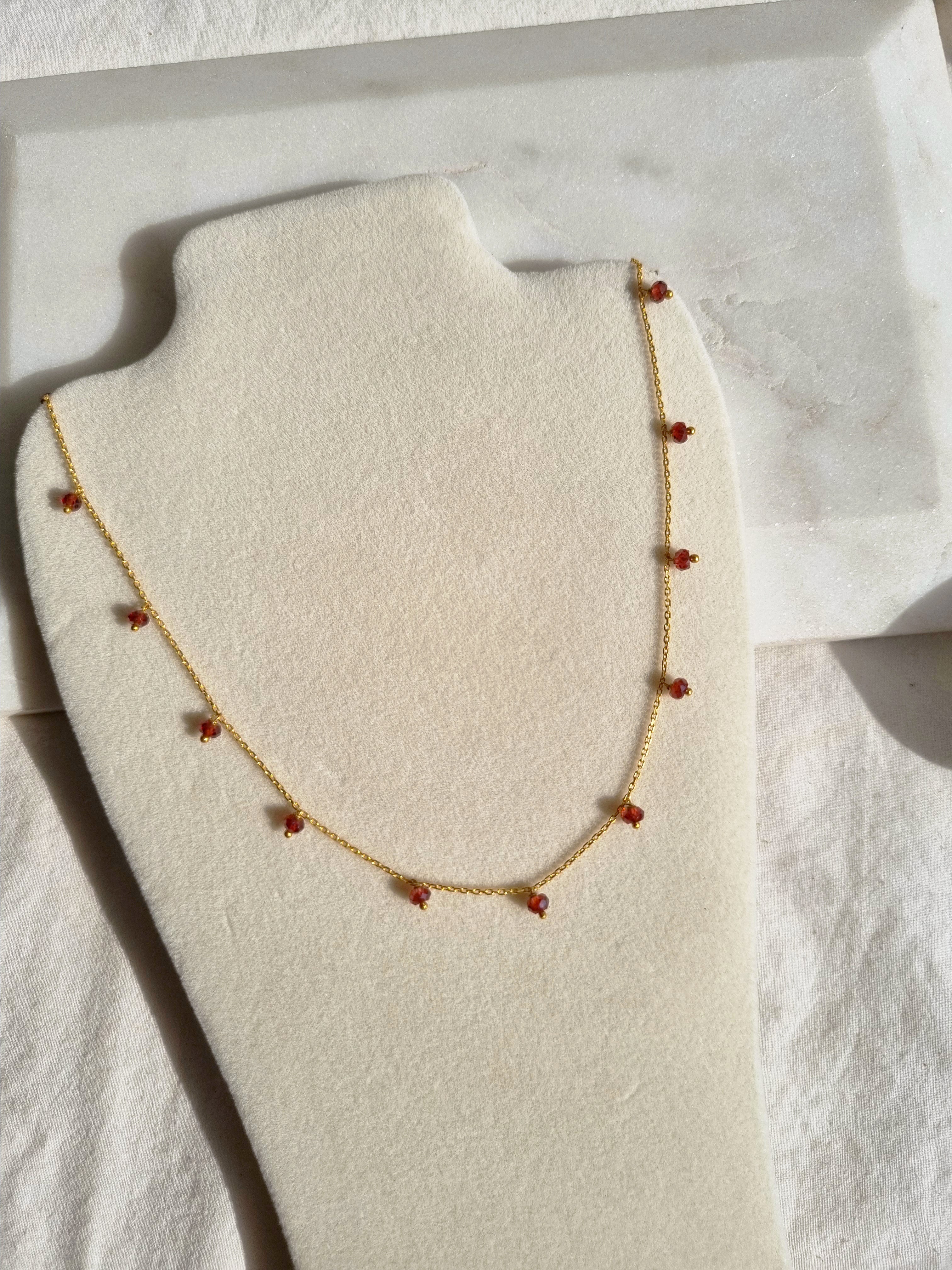 apit - Garnet Baati Drop choker