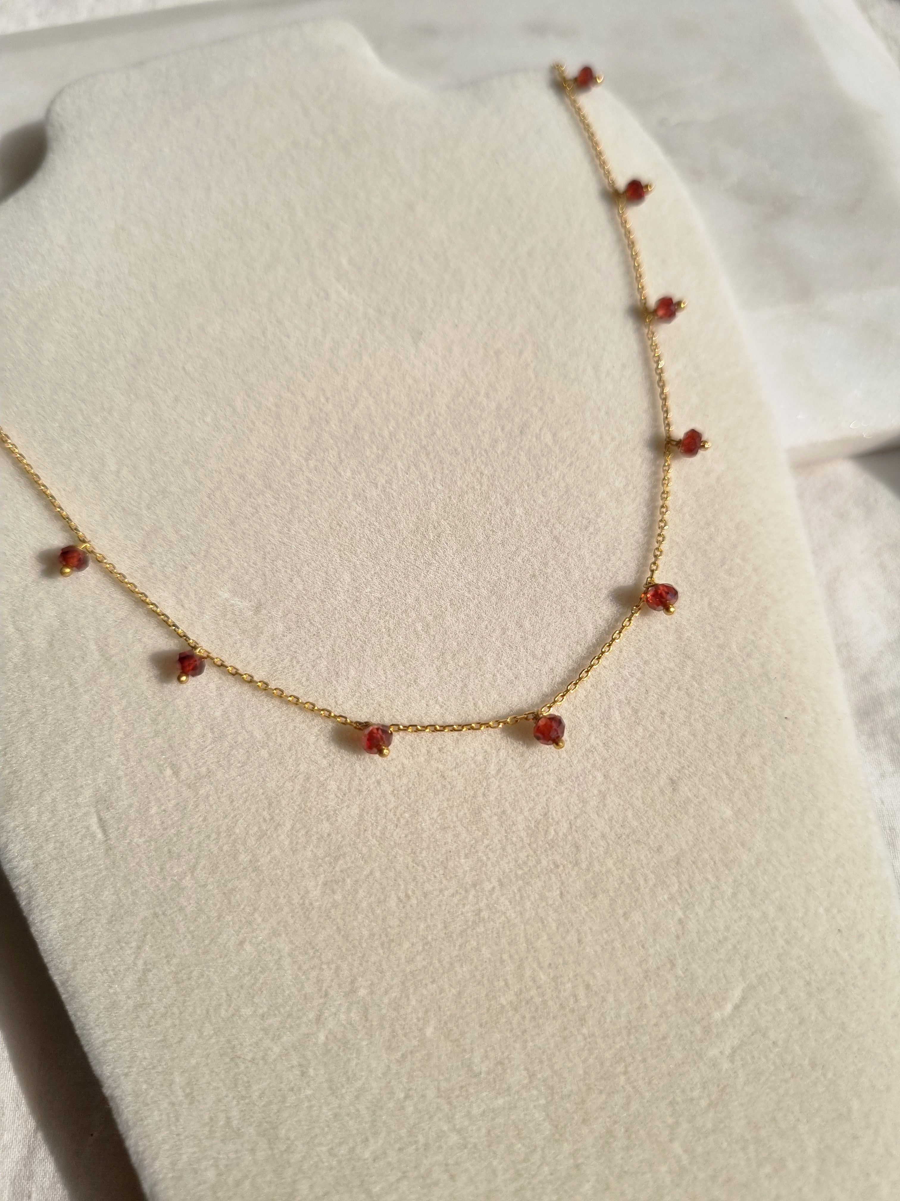 apit - Garnet Baati Drop choker