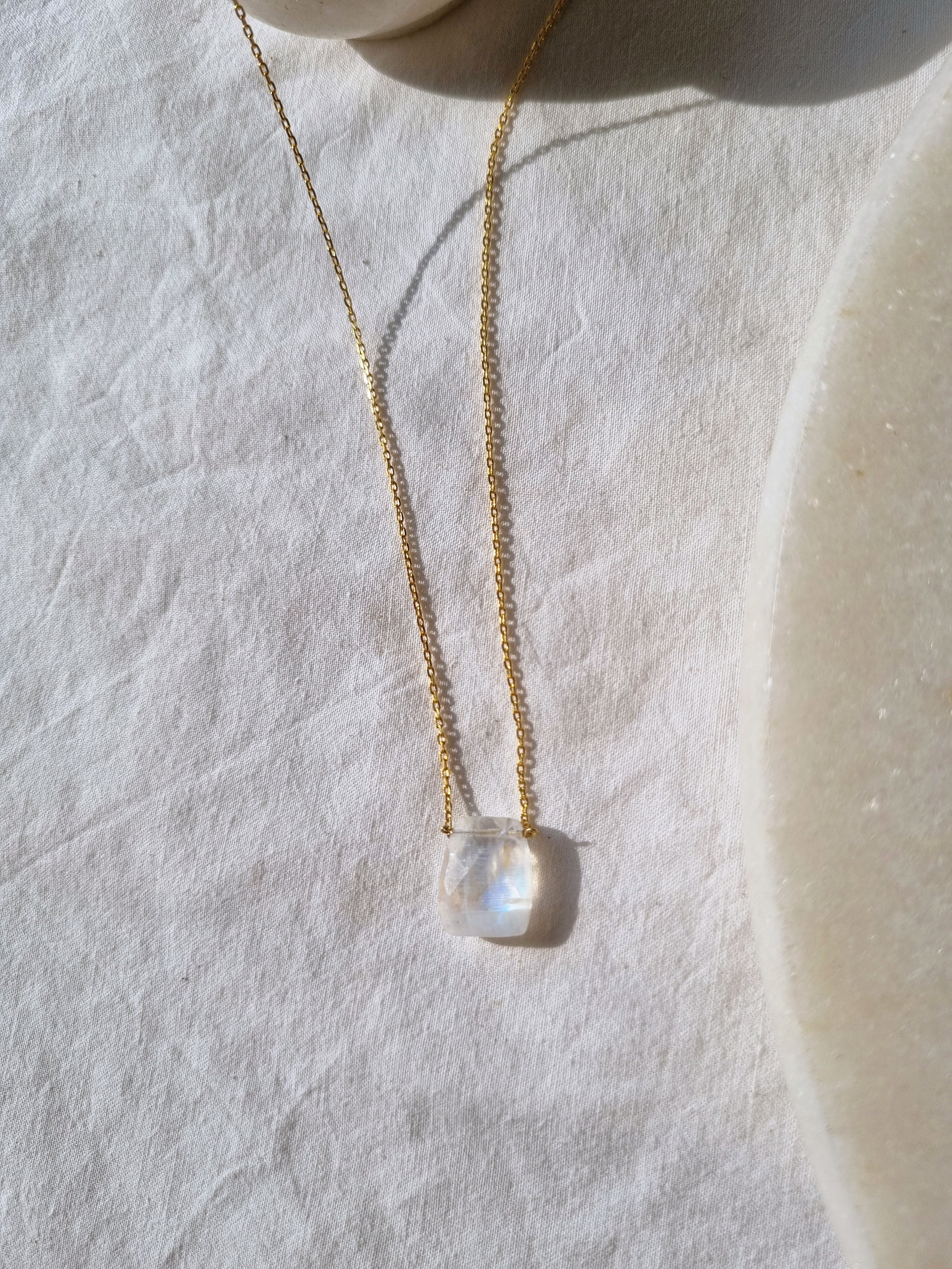 helix - Rainbow Moonstone Pendant
