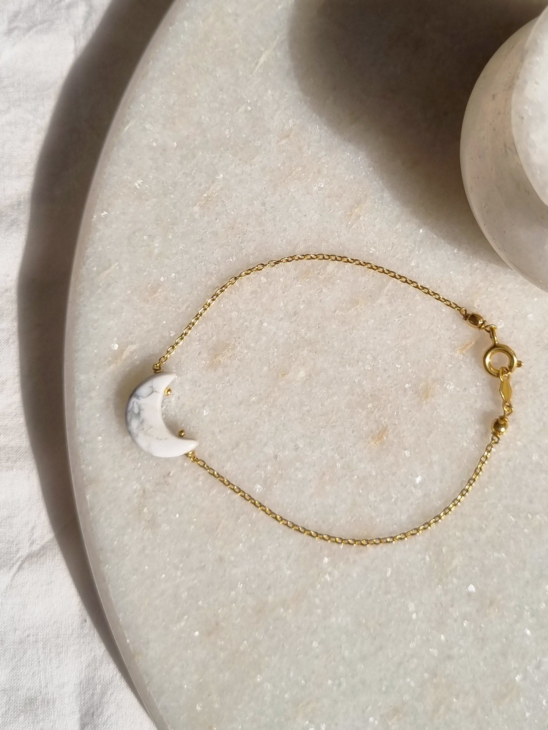 adhvaya - Howlite Luna Bracelet