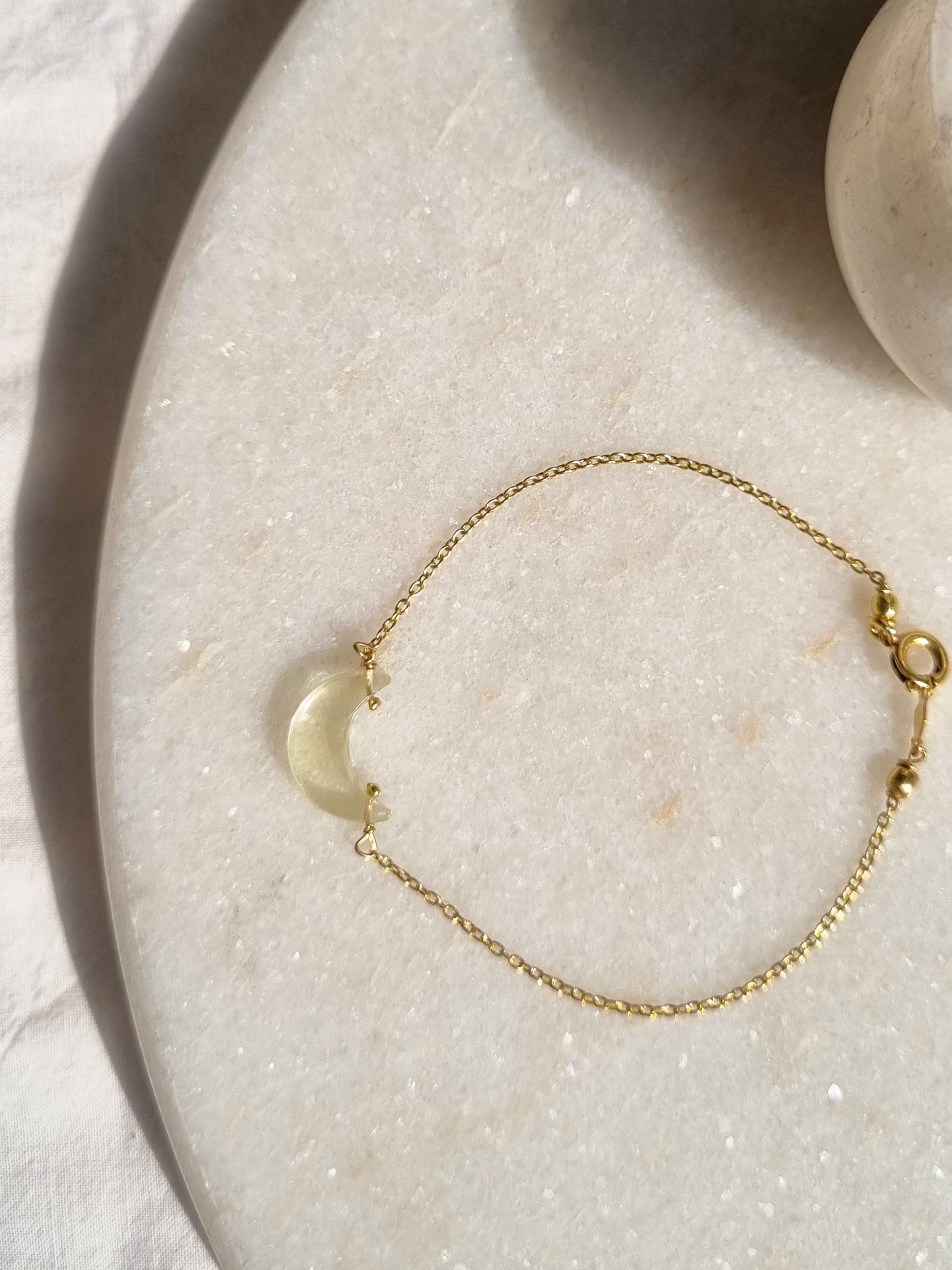 adhvaya - Lemon Quartz Luna Bracelet