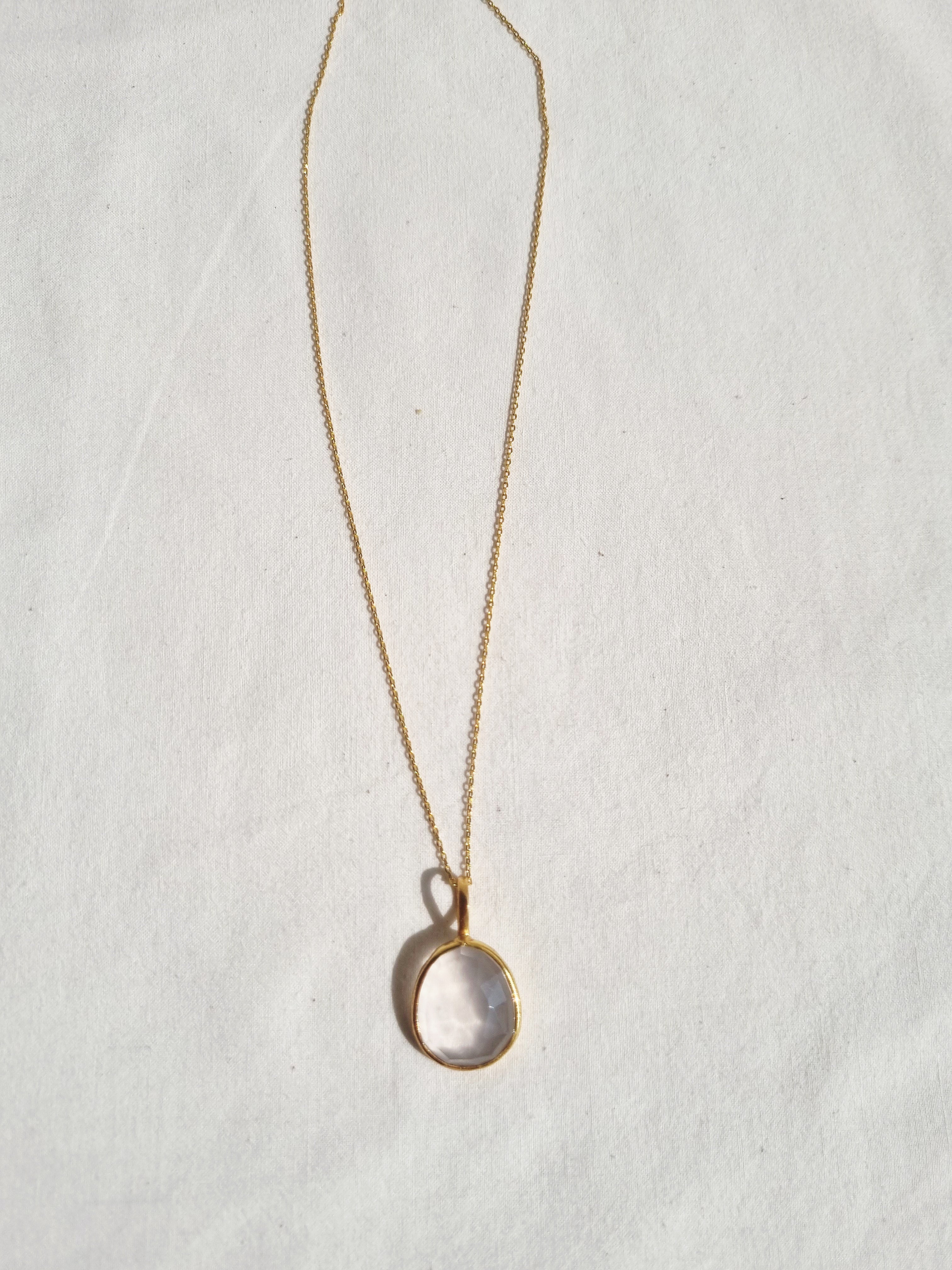 abhya - Rose Quartz Soul Pendant