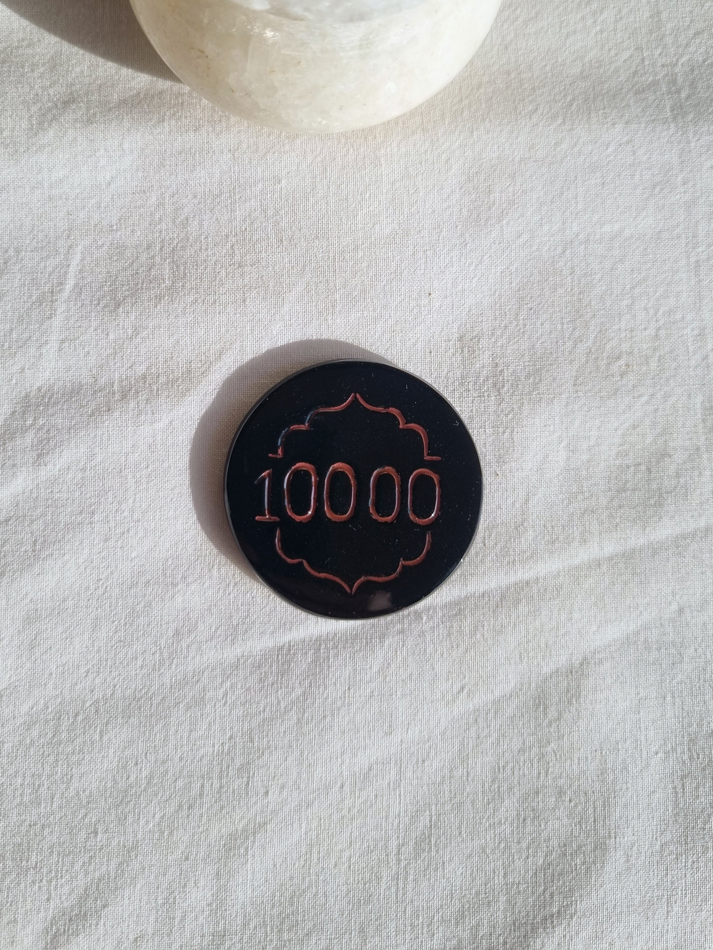 Mughal Poker Chip in Black Onyx