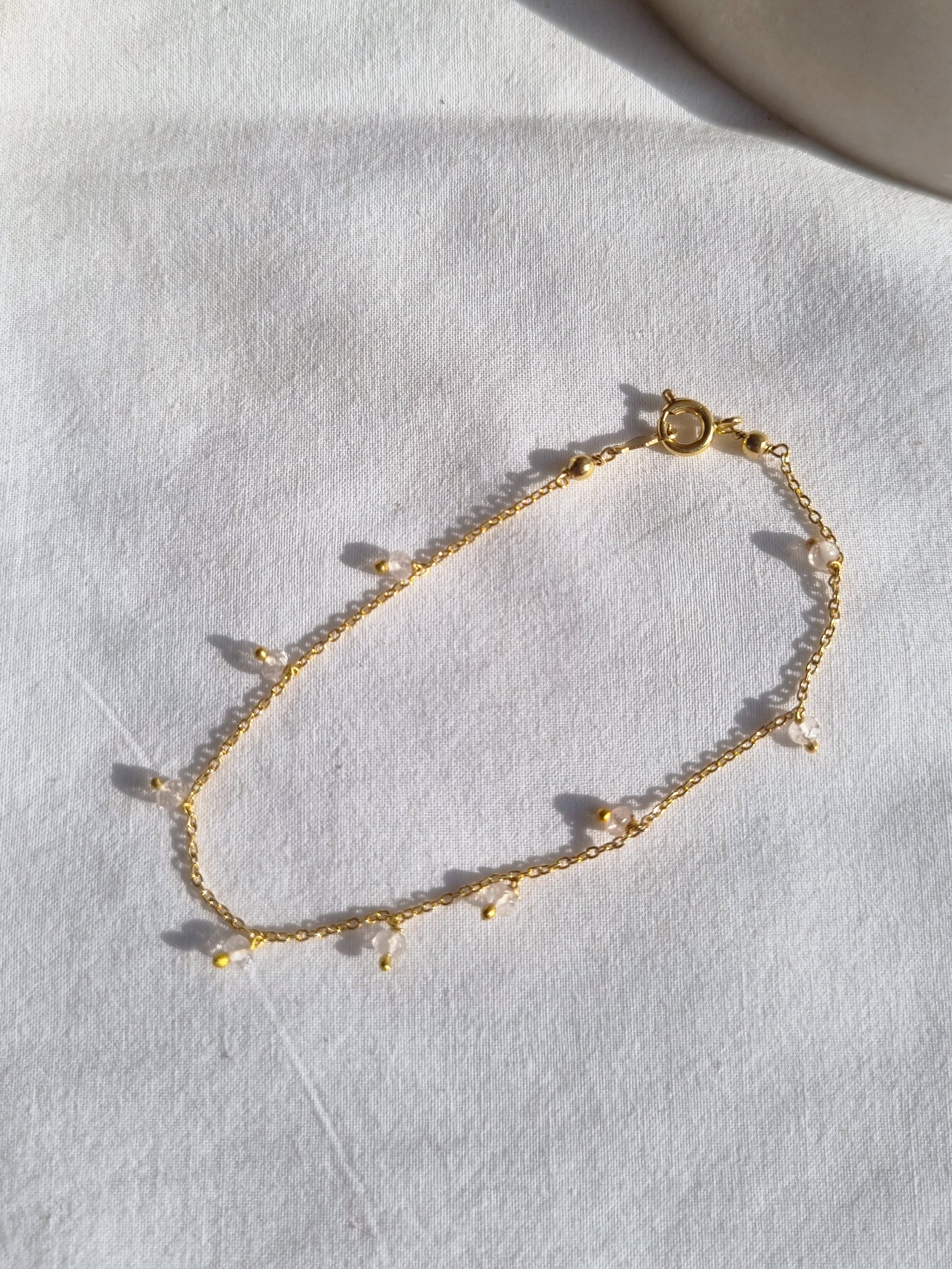 apiti - Rose Quartz Baati Drop Bracelet