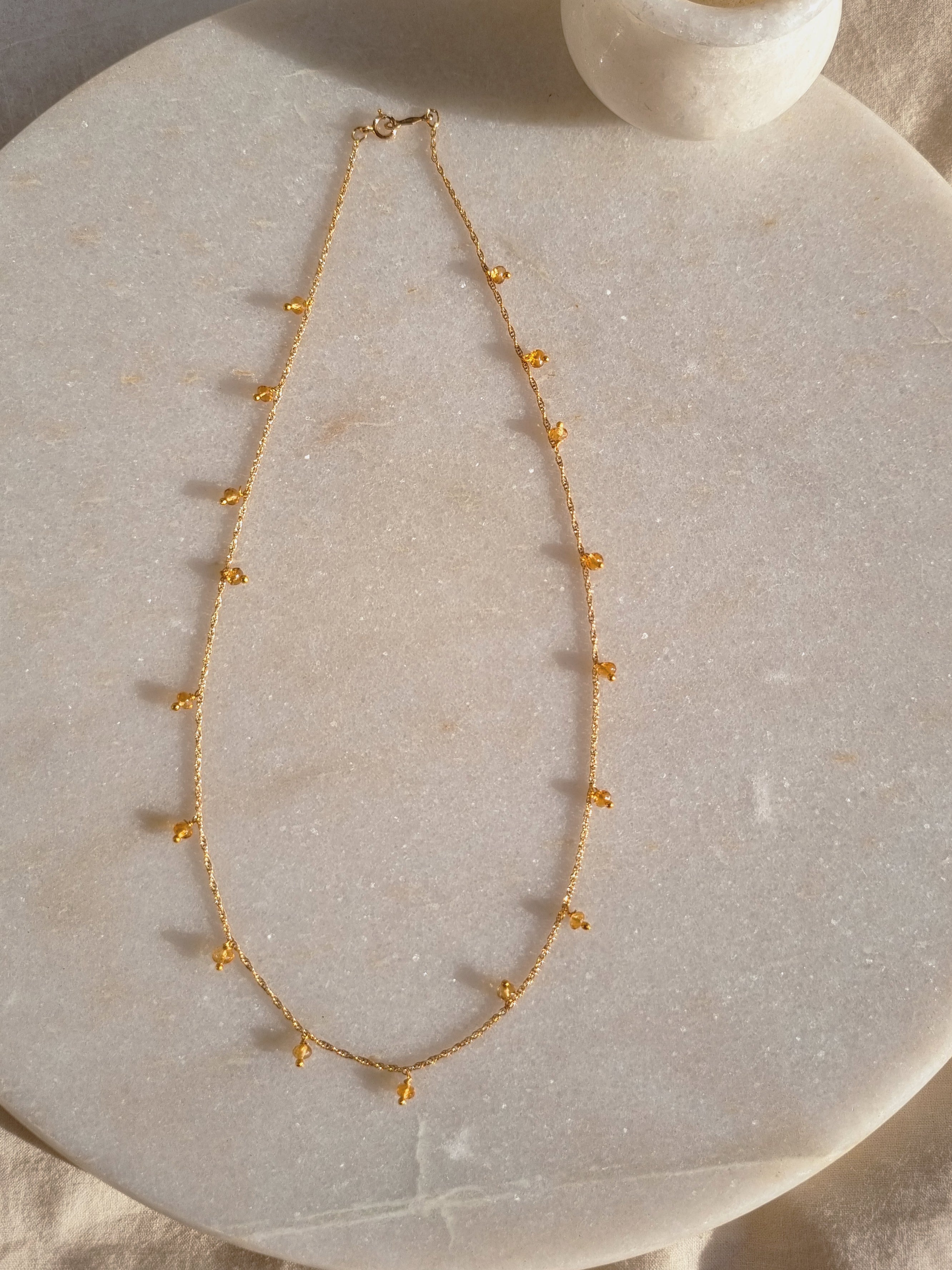 apit - Citrine Baati Drop Choker