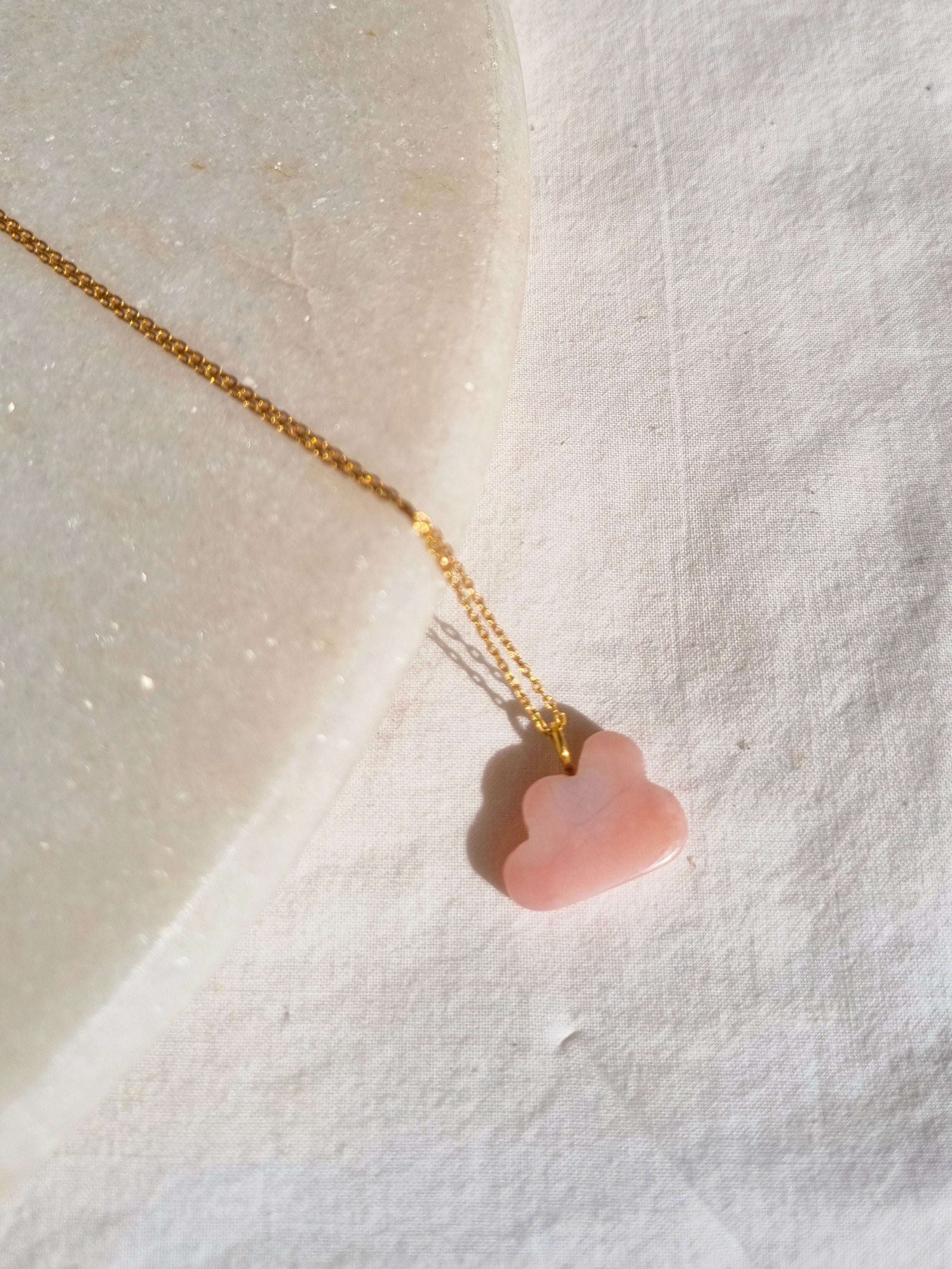 megh - Pink Opal Cloud Pendant