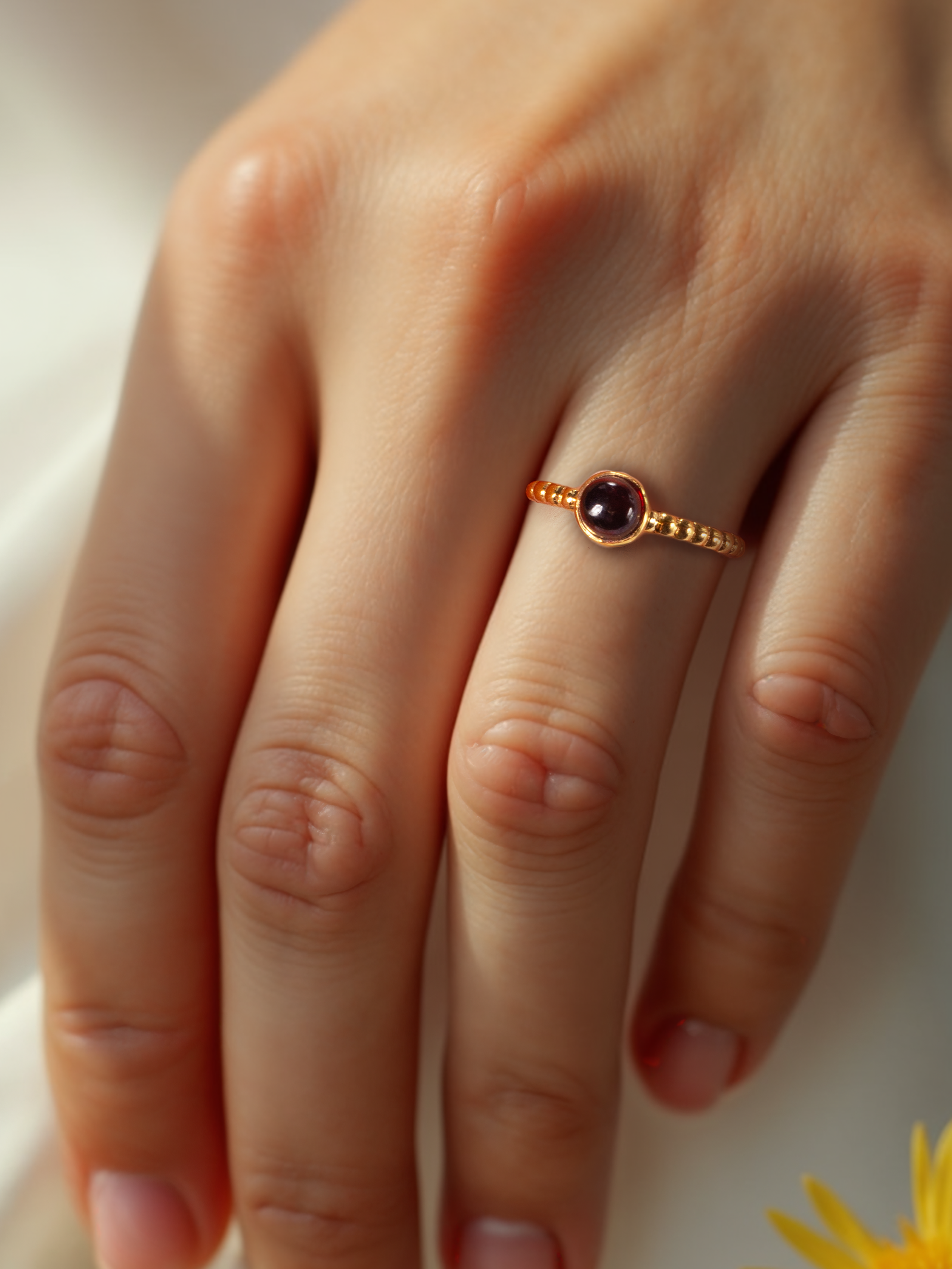 sukra - Garnet Venus Ring