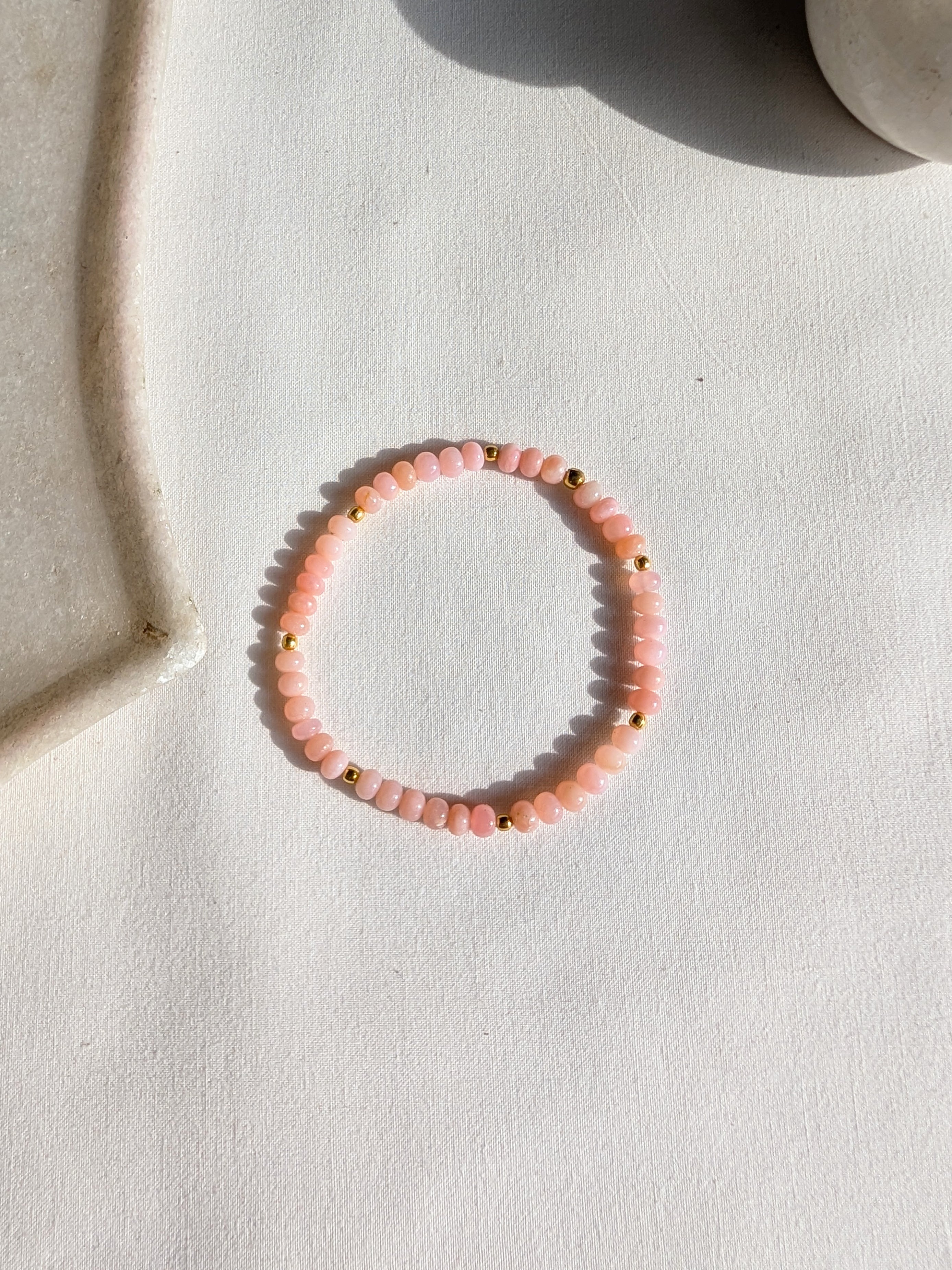 ojas - Pink opal Baati Stretch Bracelet