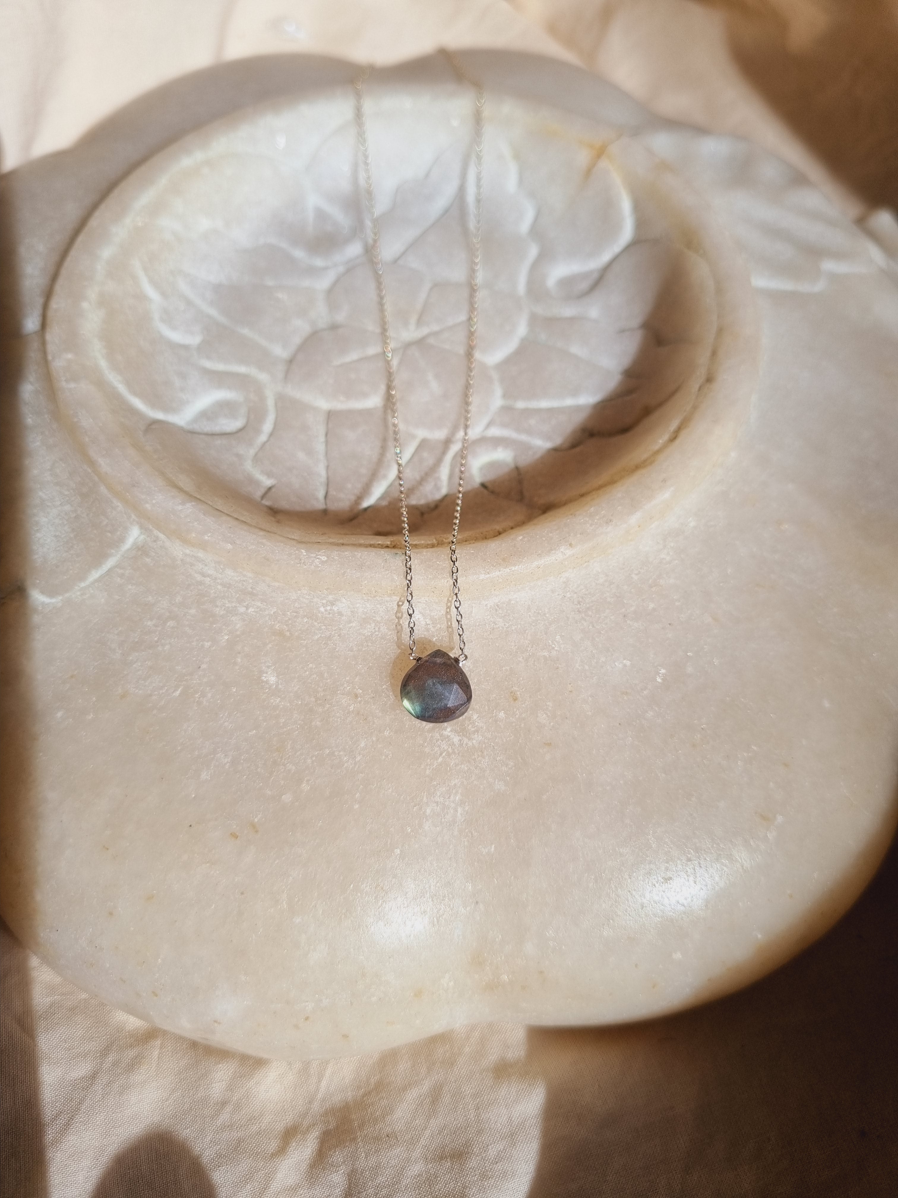 vyam - Labradorite Heart Shaped Drop