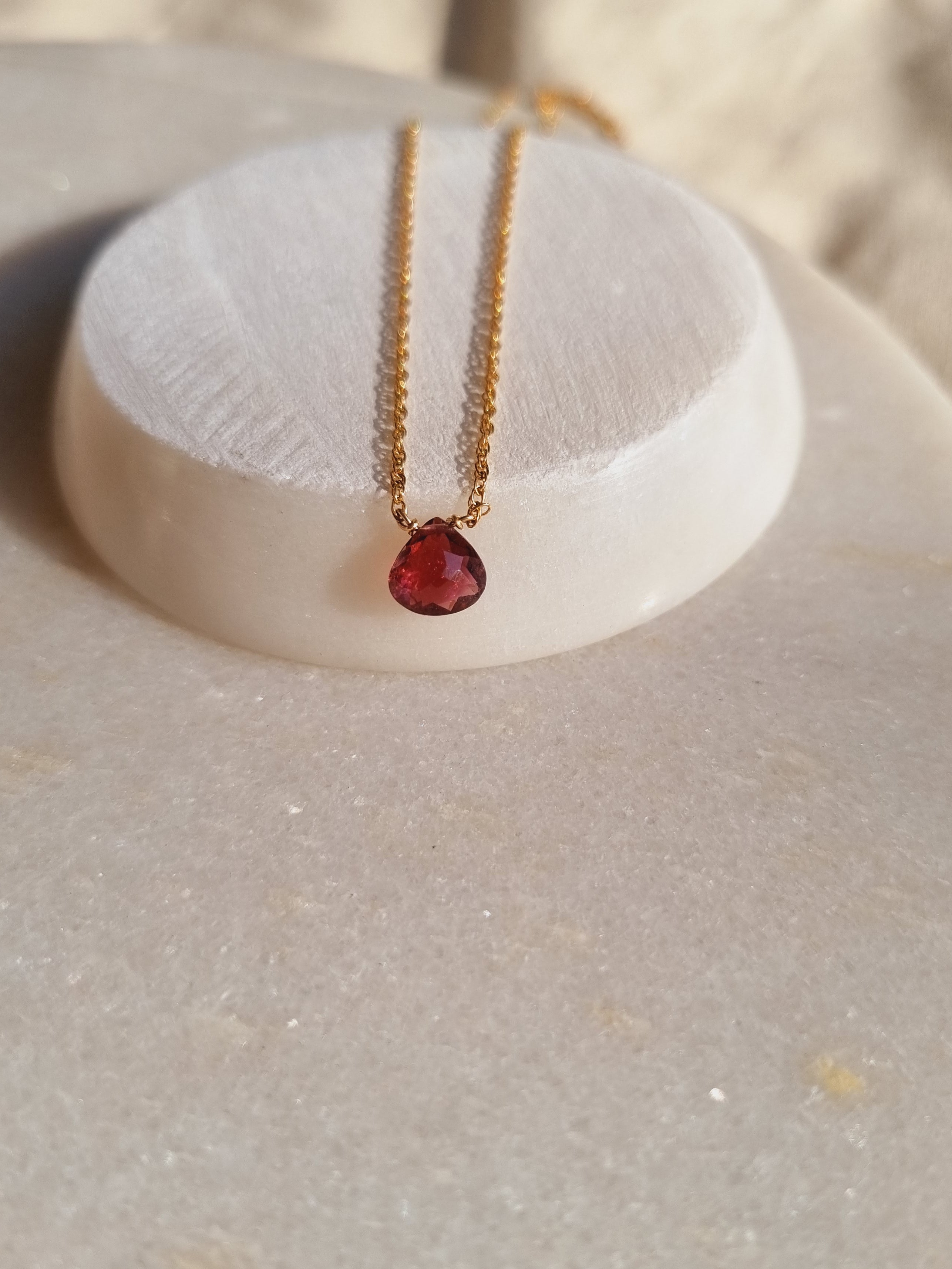 vyam - Pink Tourmaline Heart Shaped Drop