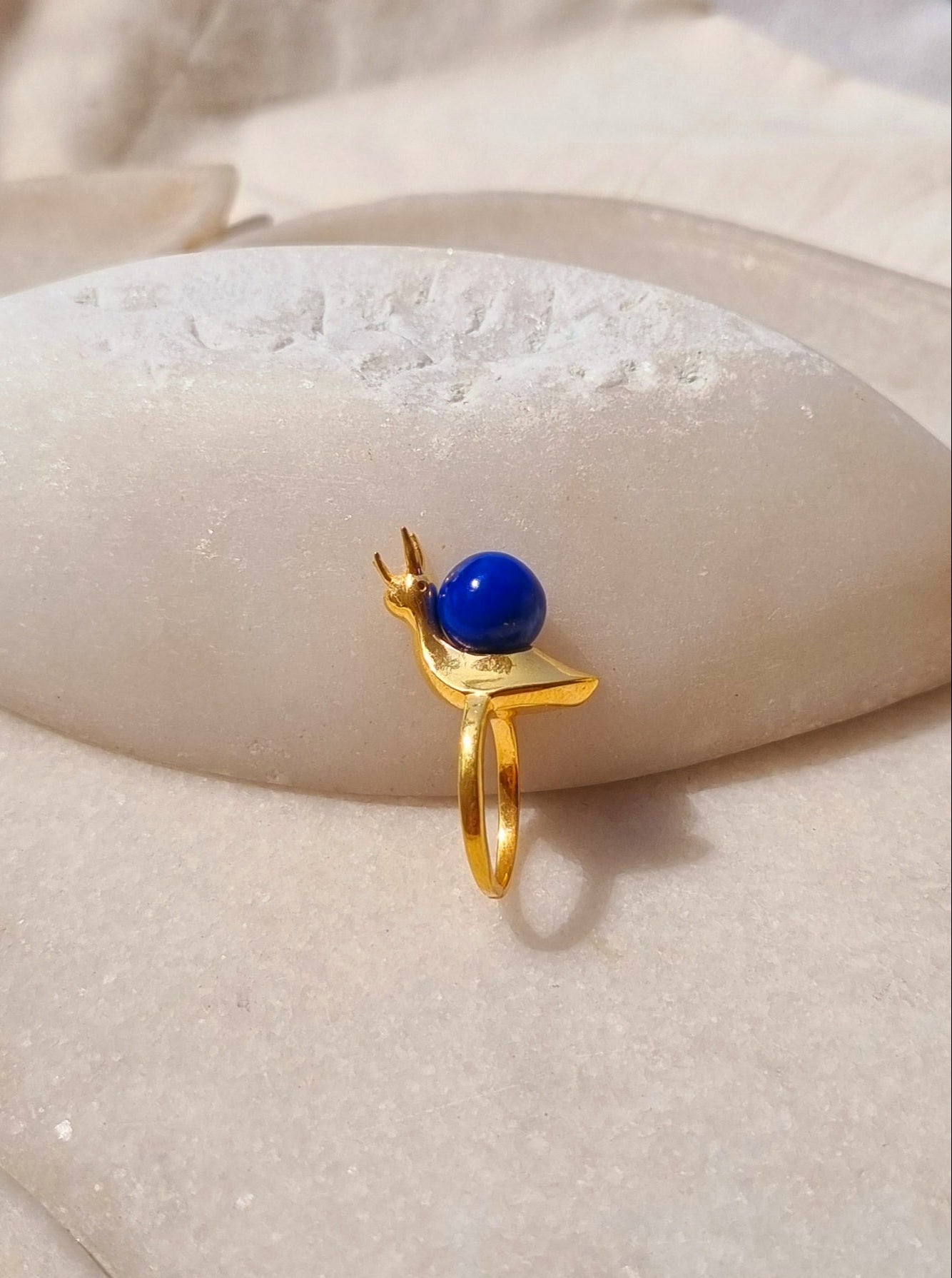 snail - Lapis Lazuli Ring
