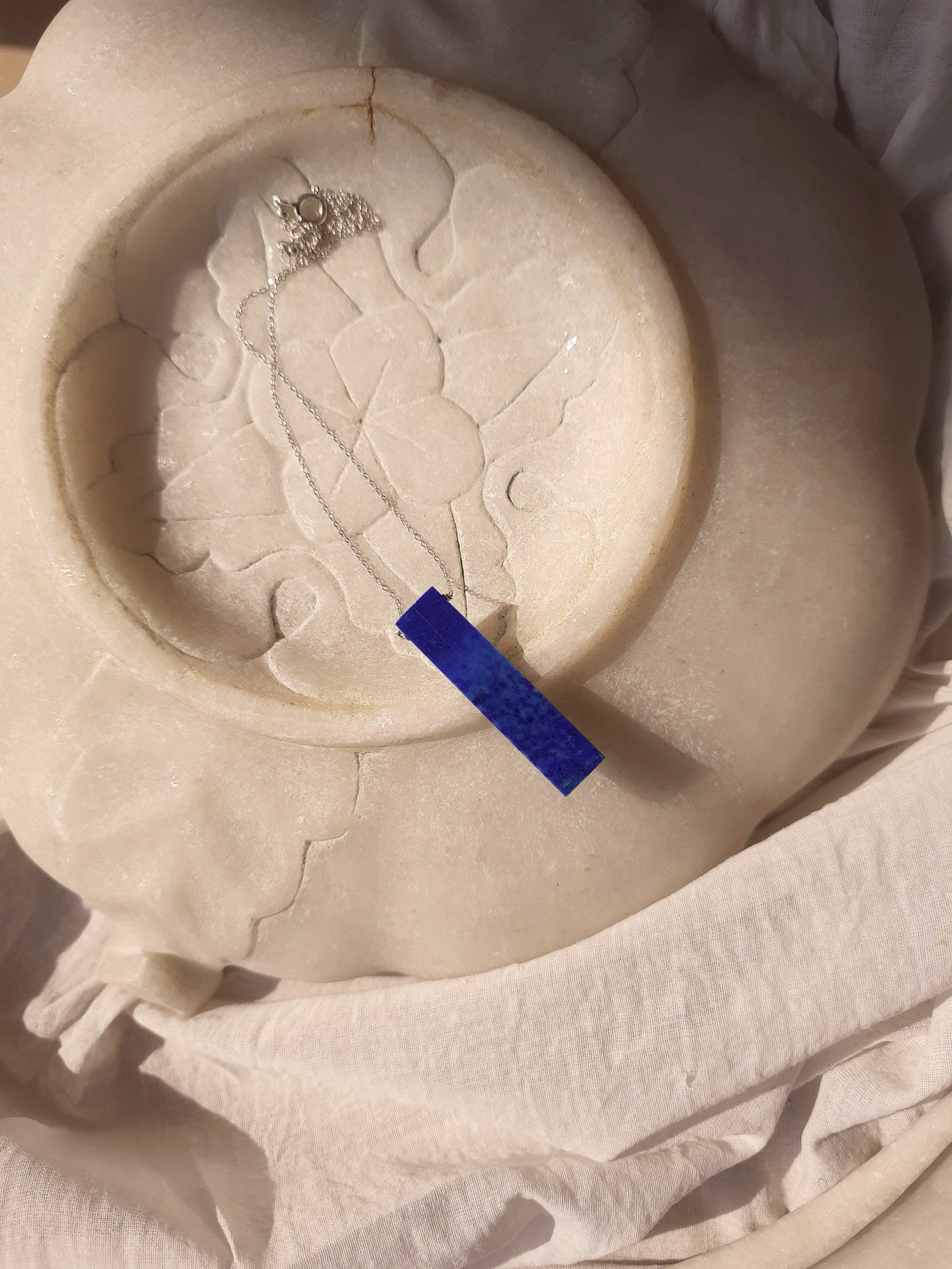 ayatah - Lapis Lazuli Long Bar Pendant