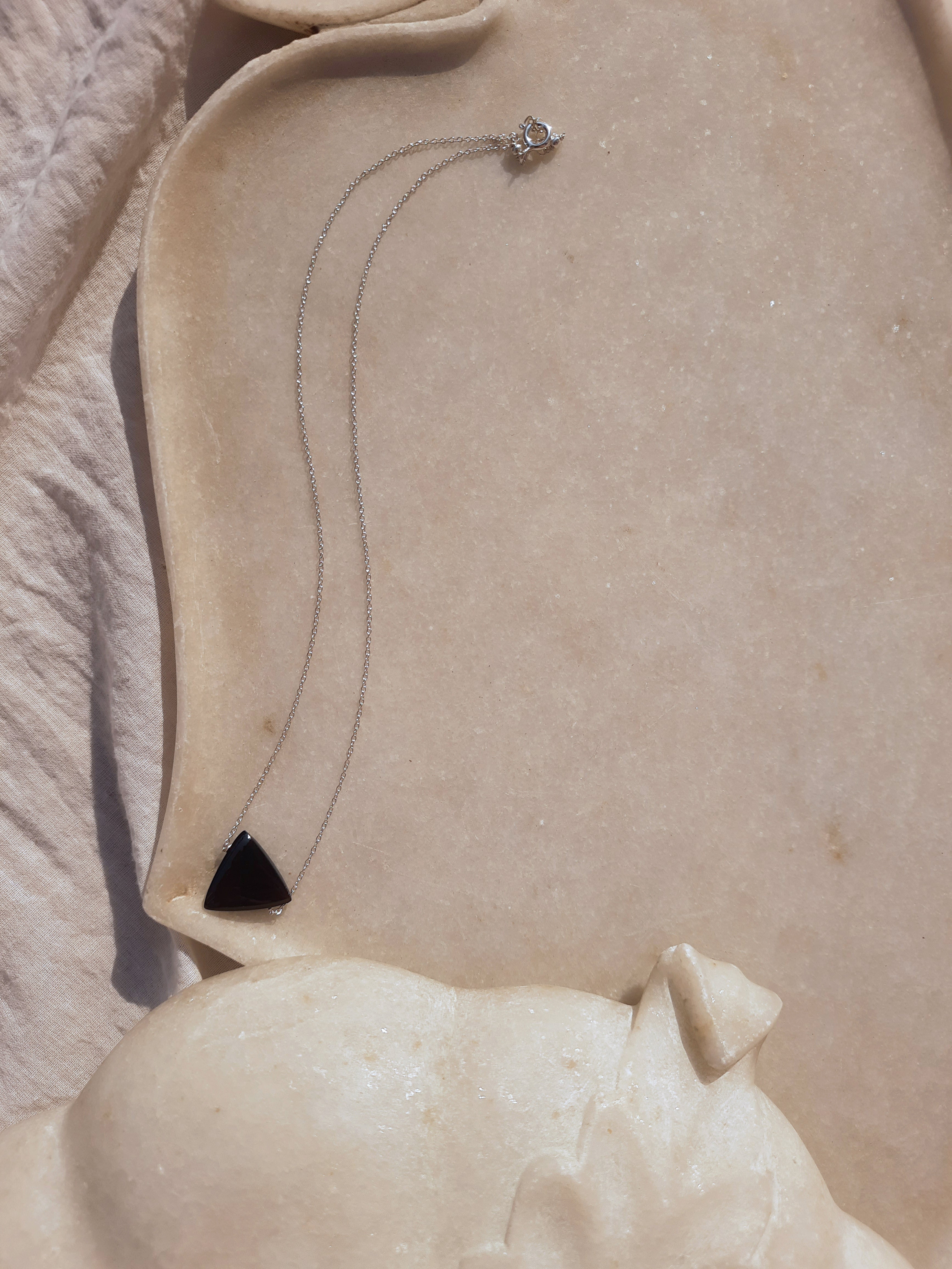 nirva - Black Onyx Tikona Pendant