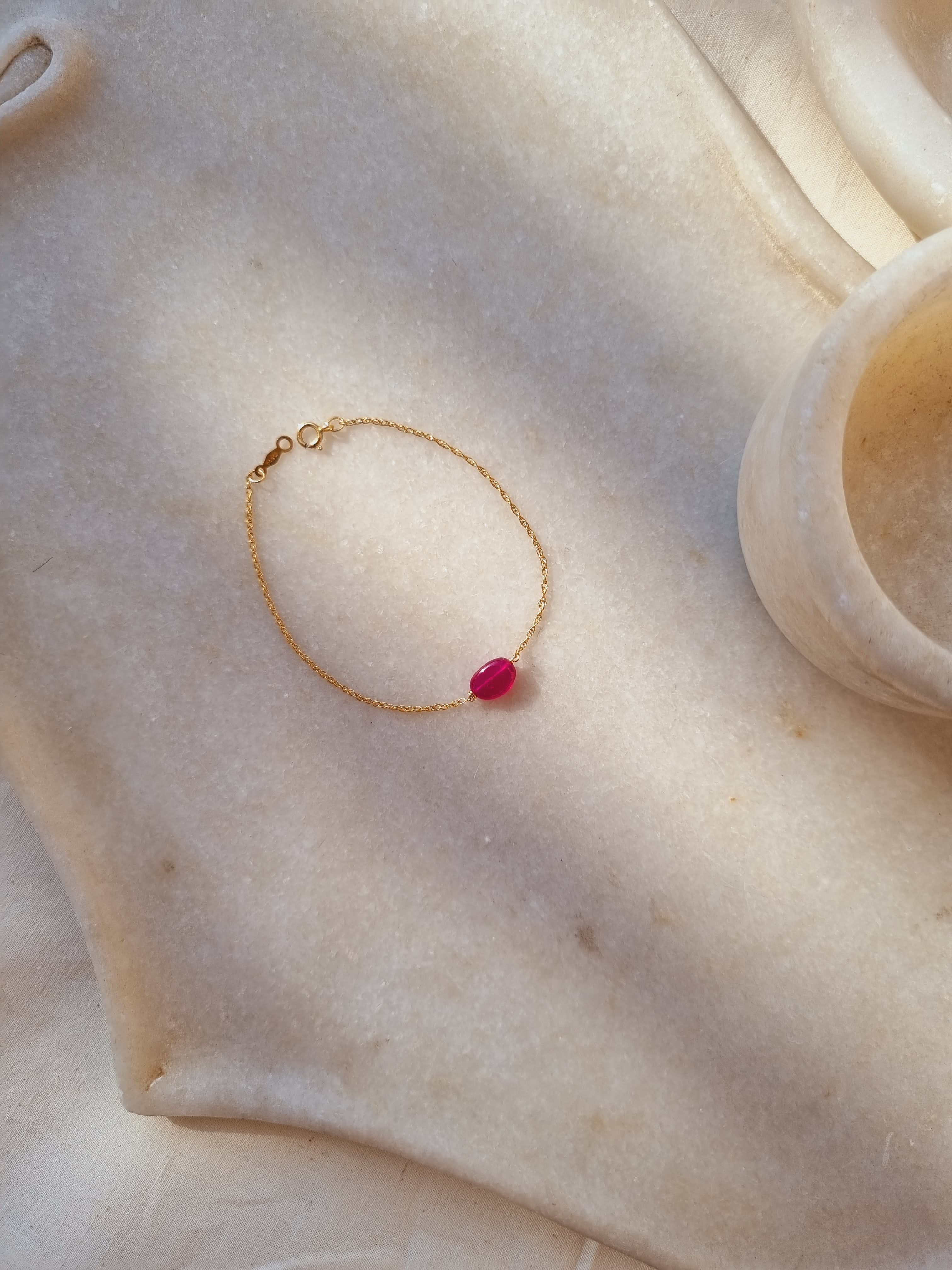 kesya - Ruby Oval Bracelet