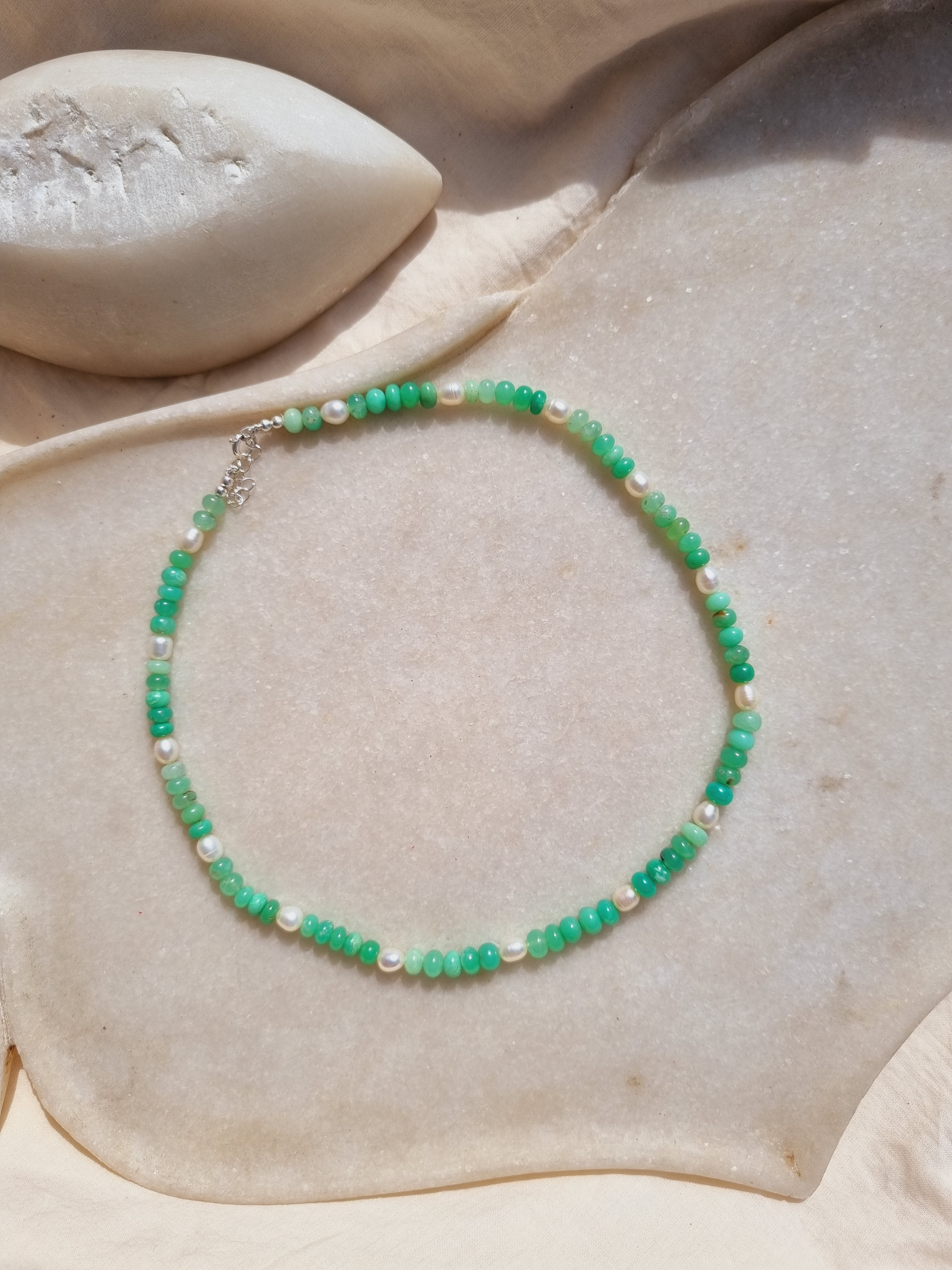 ramas - Chrysoprase Pearl Baati Choker