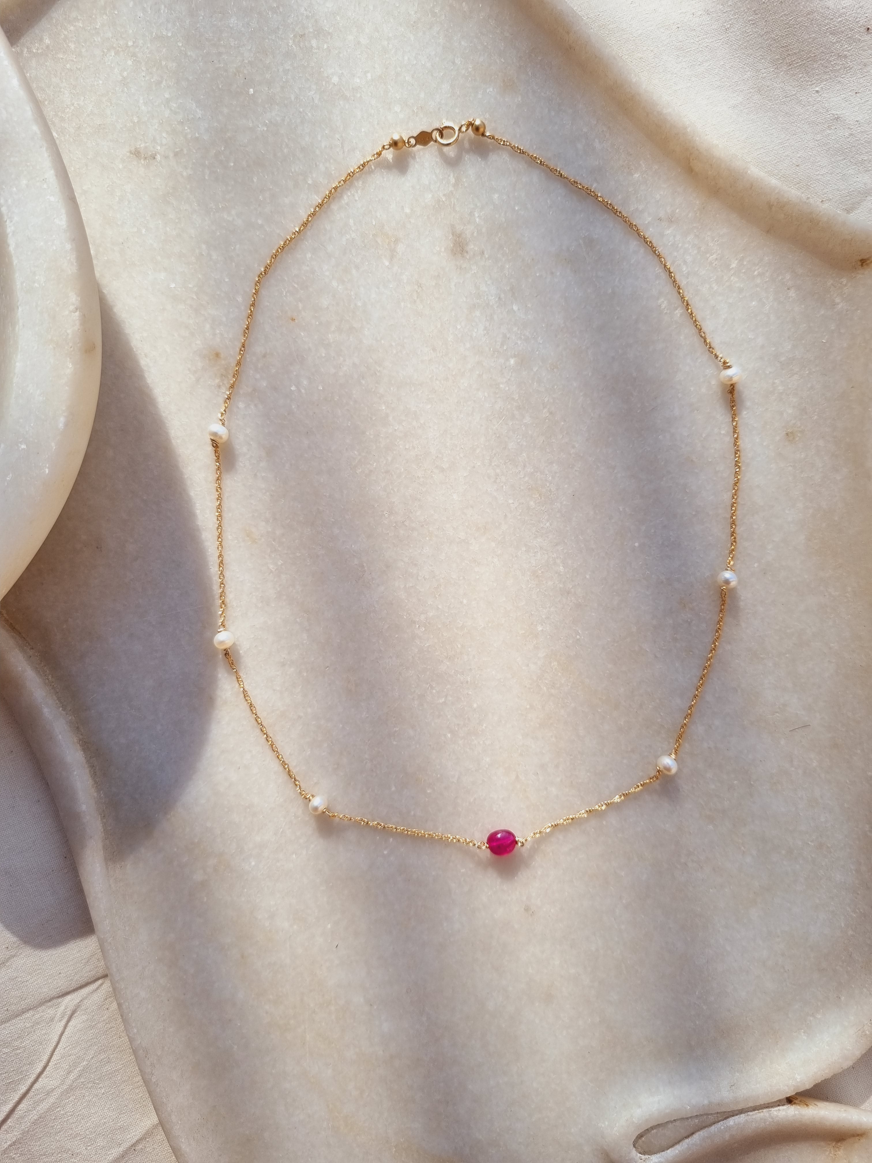 ramya - Ruby Pearl Baati choker