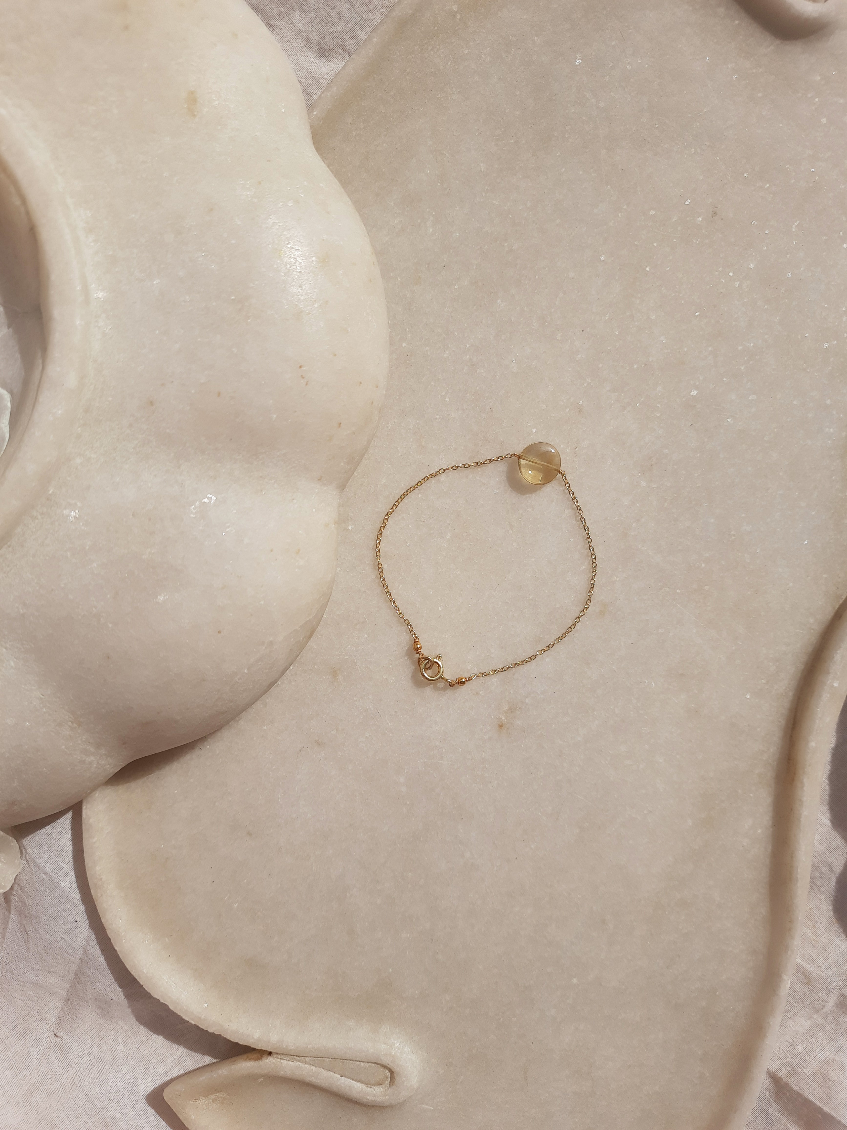 matsya - Citrine Round Bracelet