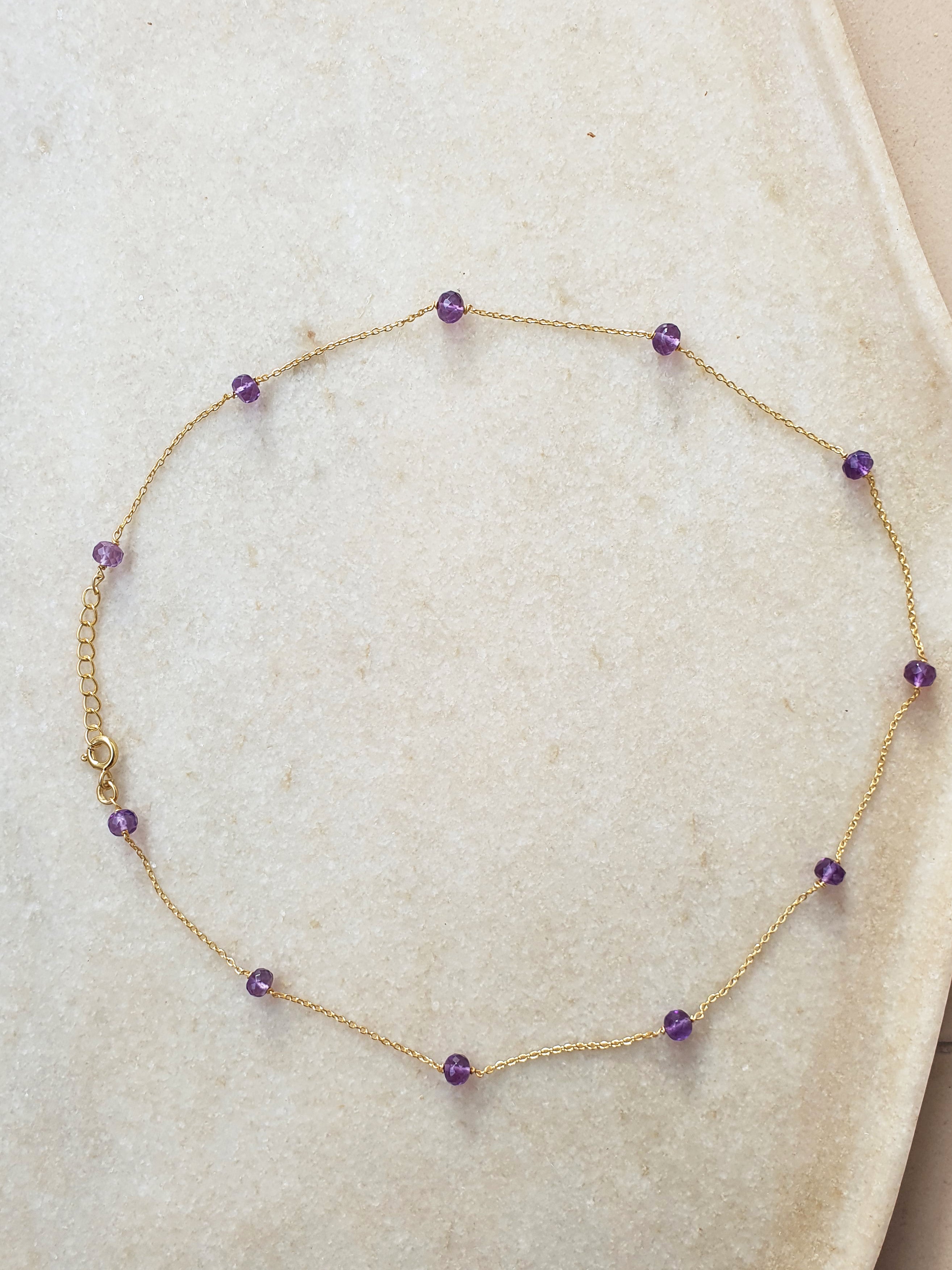 saras - Amethyst Baati choker