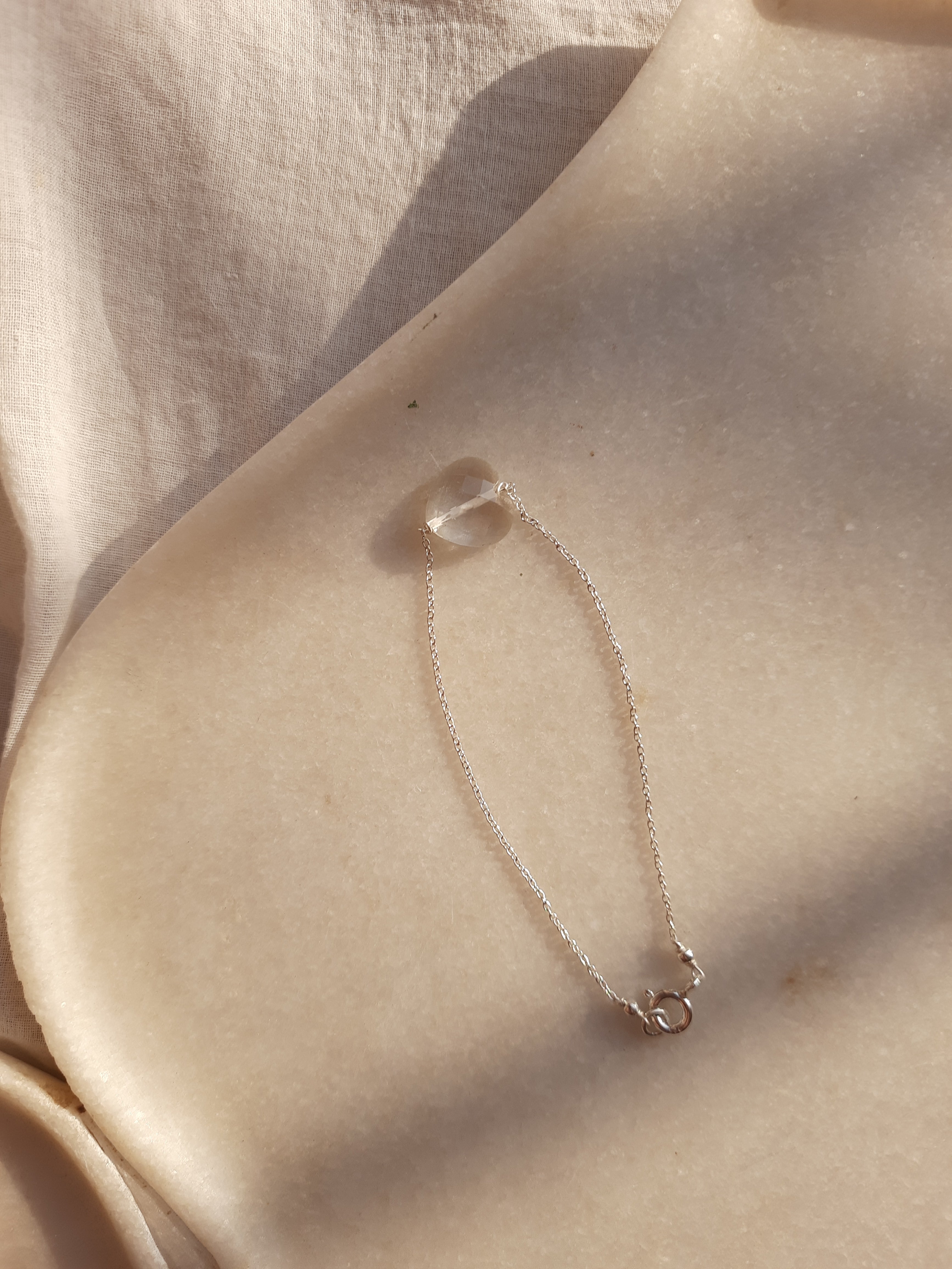 amsa - Clear Quartz Heart Bracelet