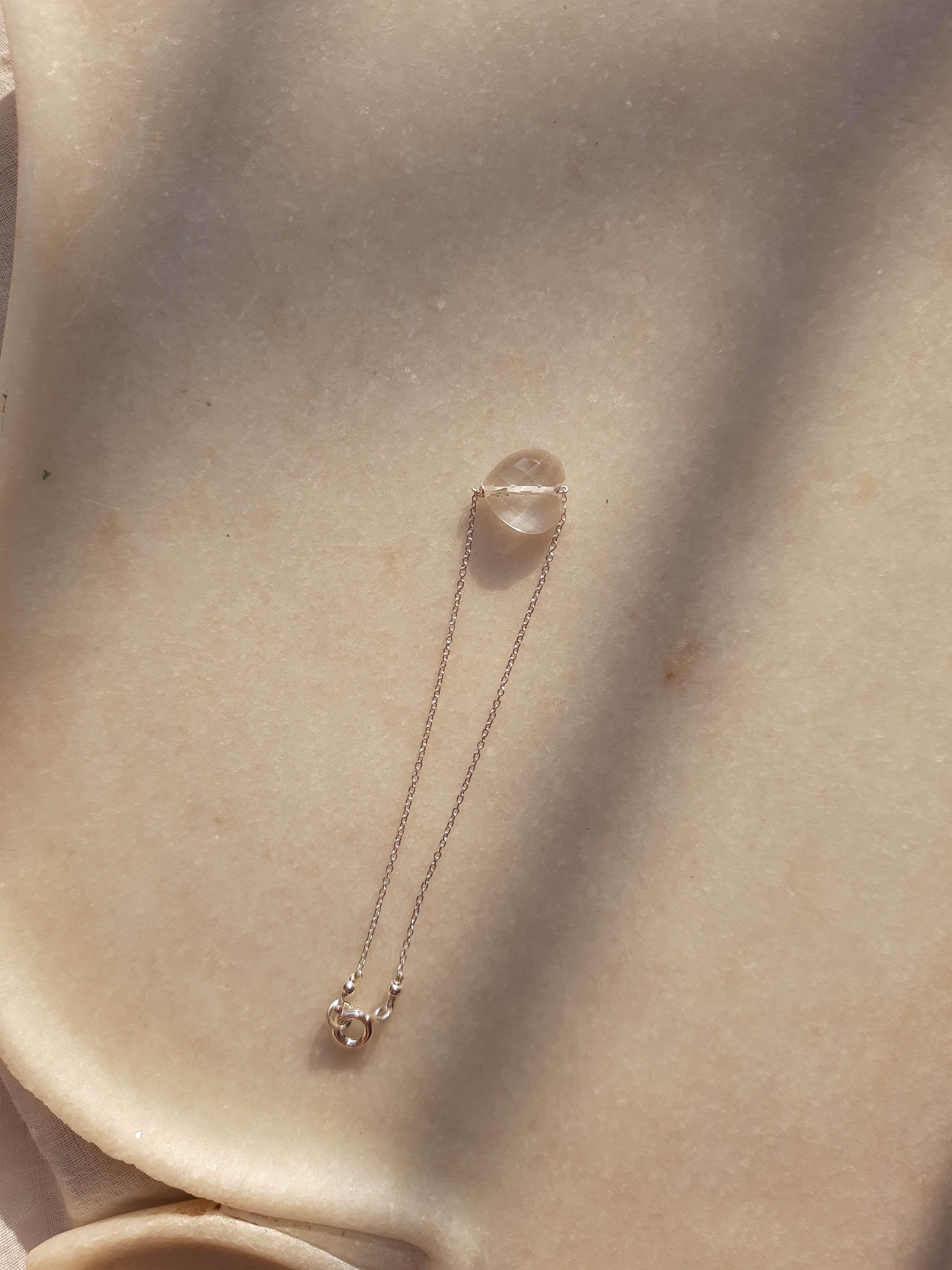 amsa - Clear Quartz Heart Bracelet