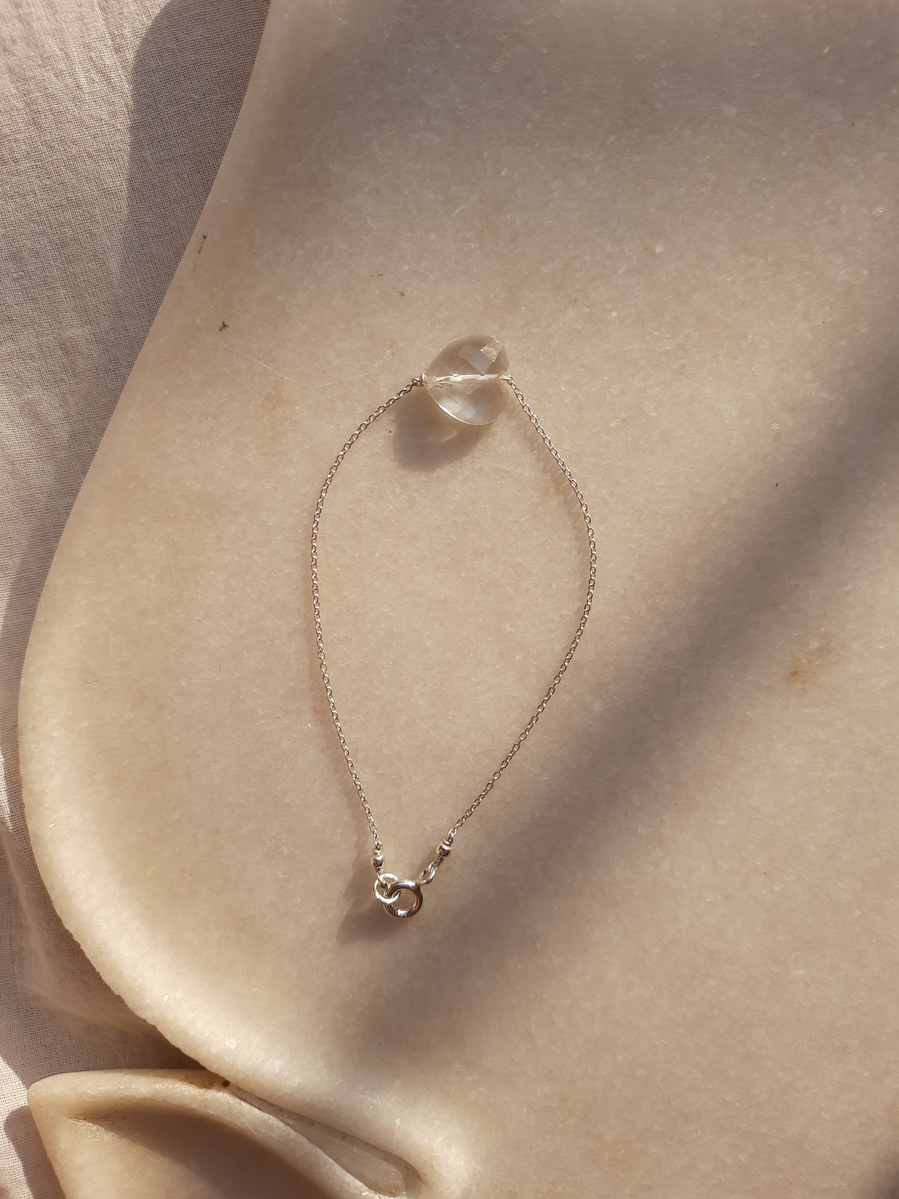 amsa - Clear Quartz Heart Bracelet