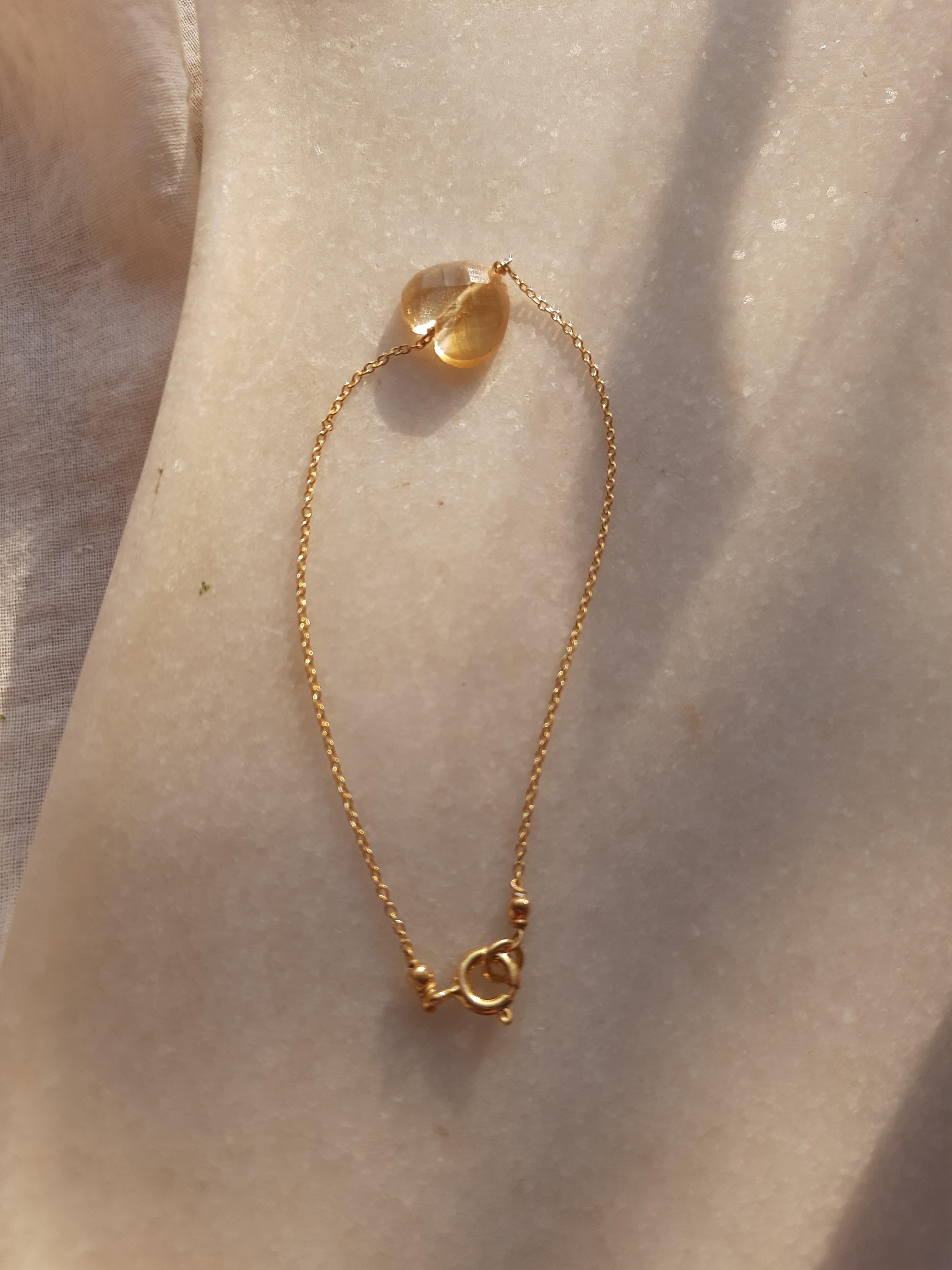 amsa - Citrine Heart Bracelet