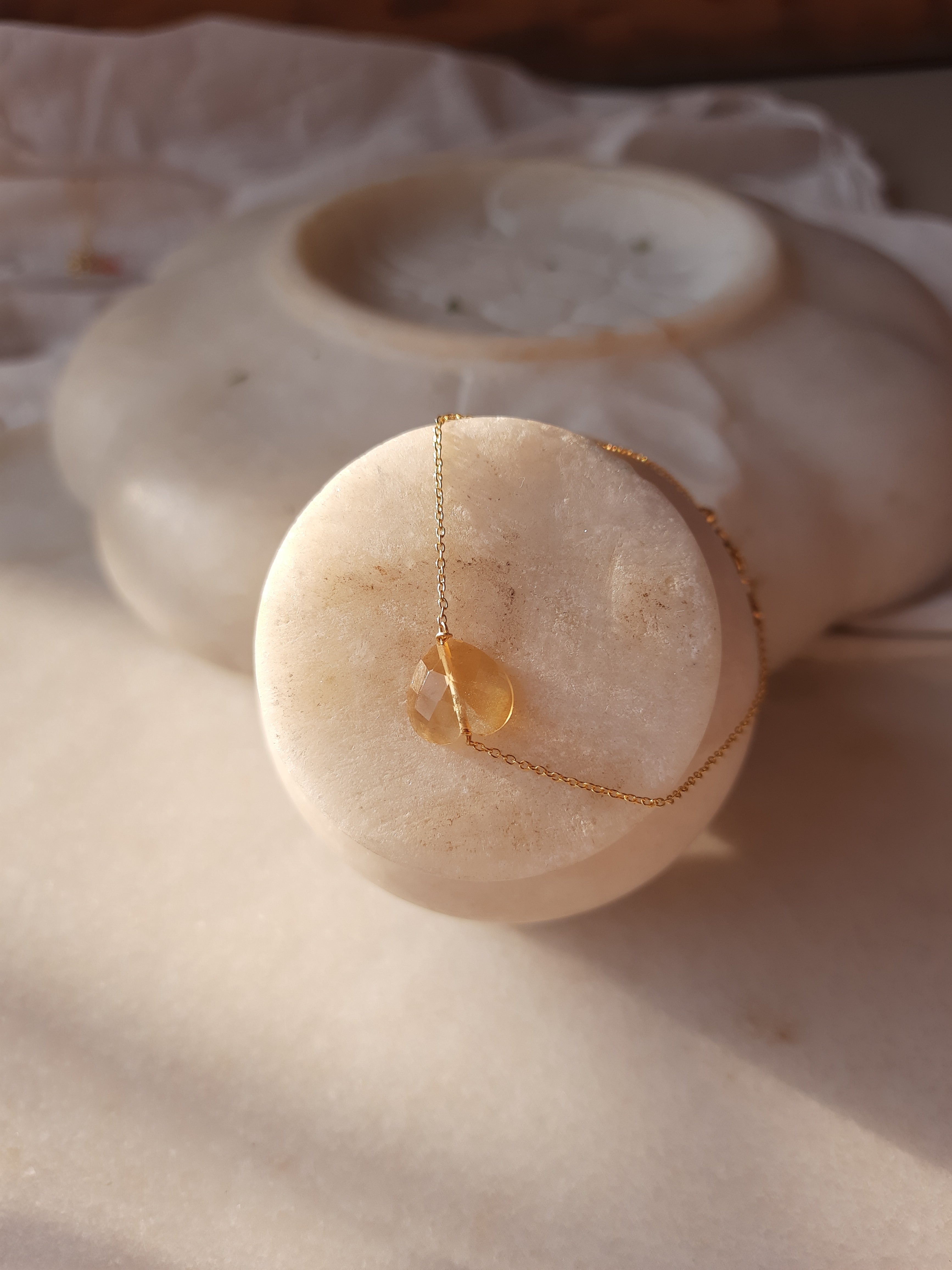 amsa - Citrine Heart Bracelet