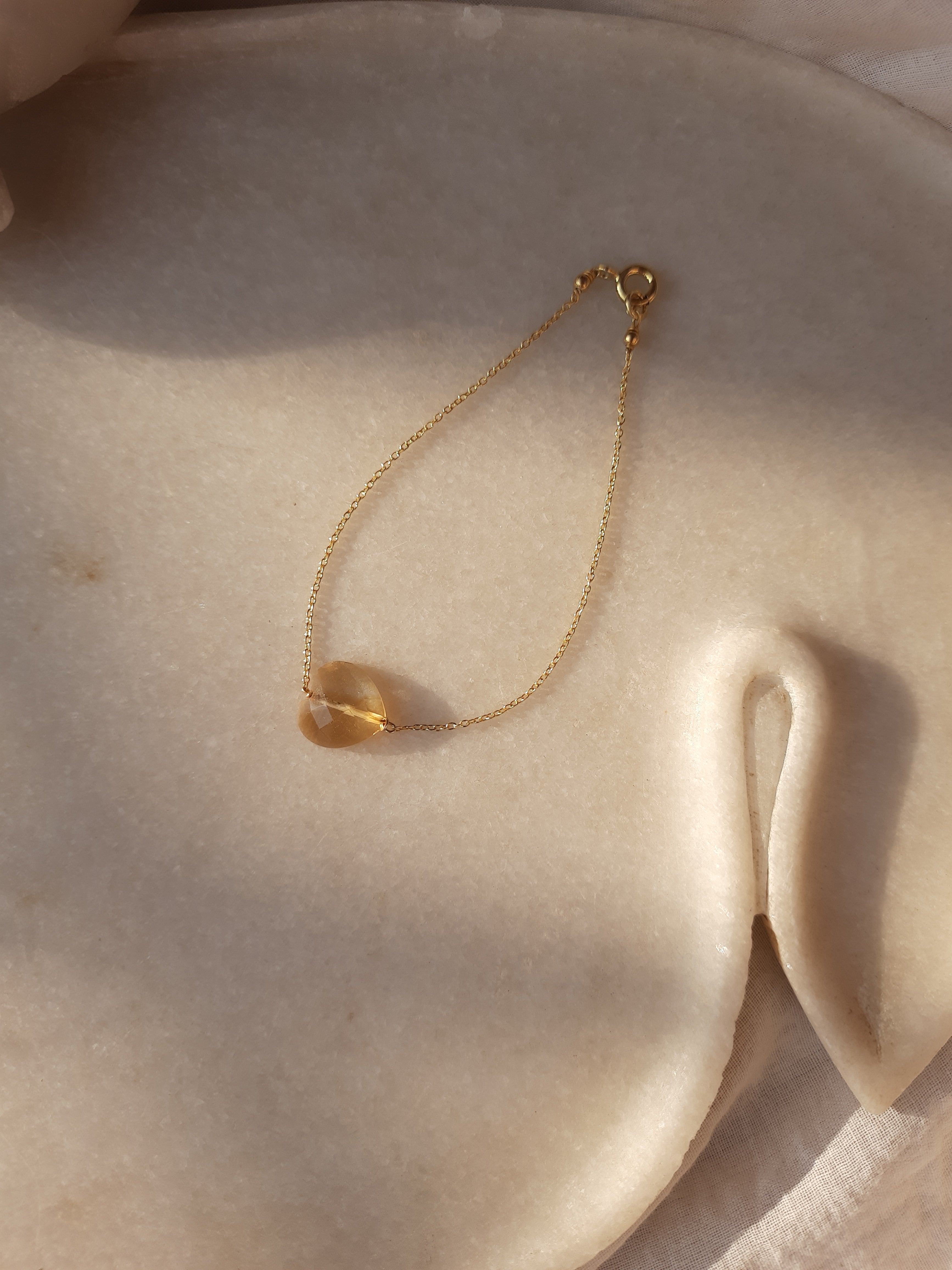 amsa - Citrine Heart Bracelet