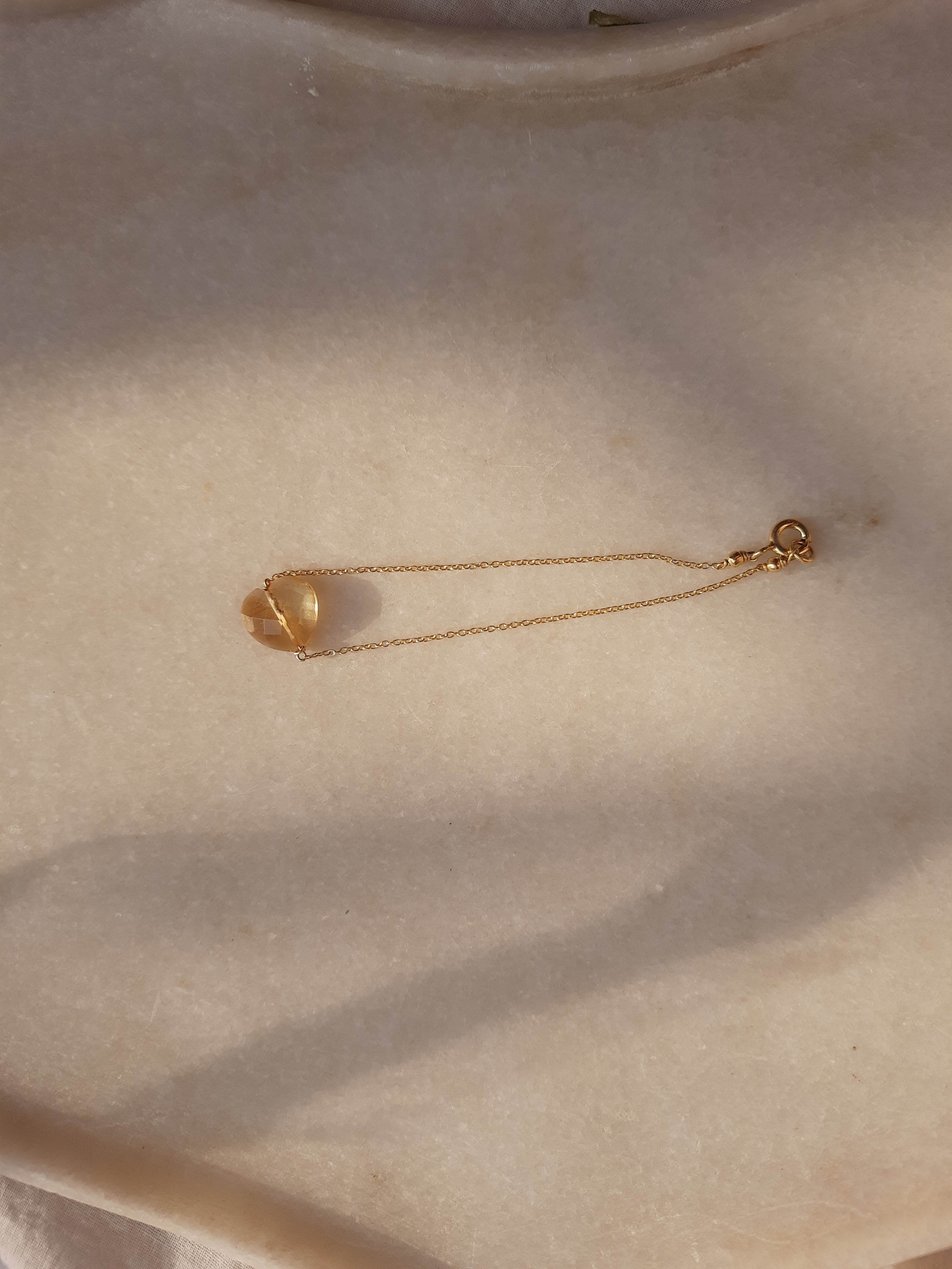 amsa - Citrine Heart Bracelet