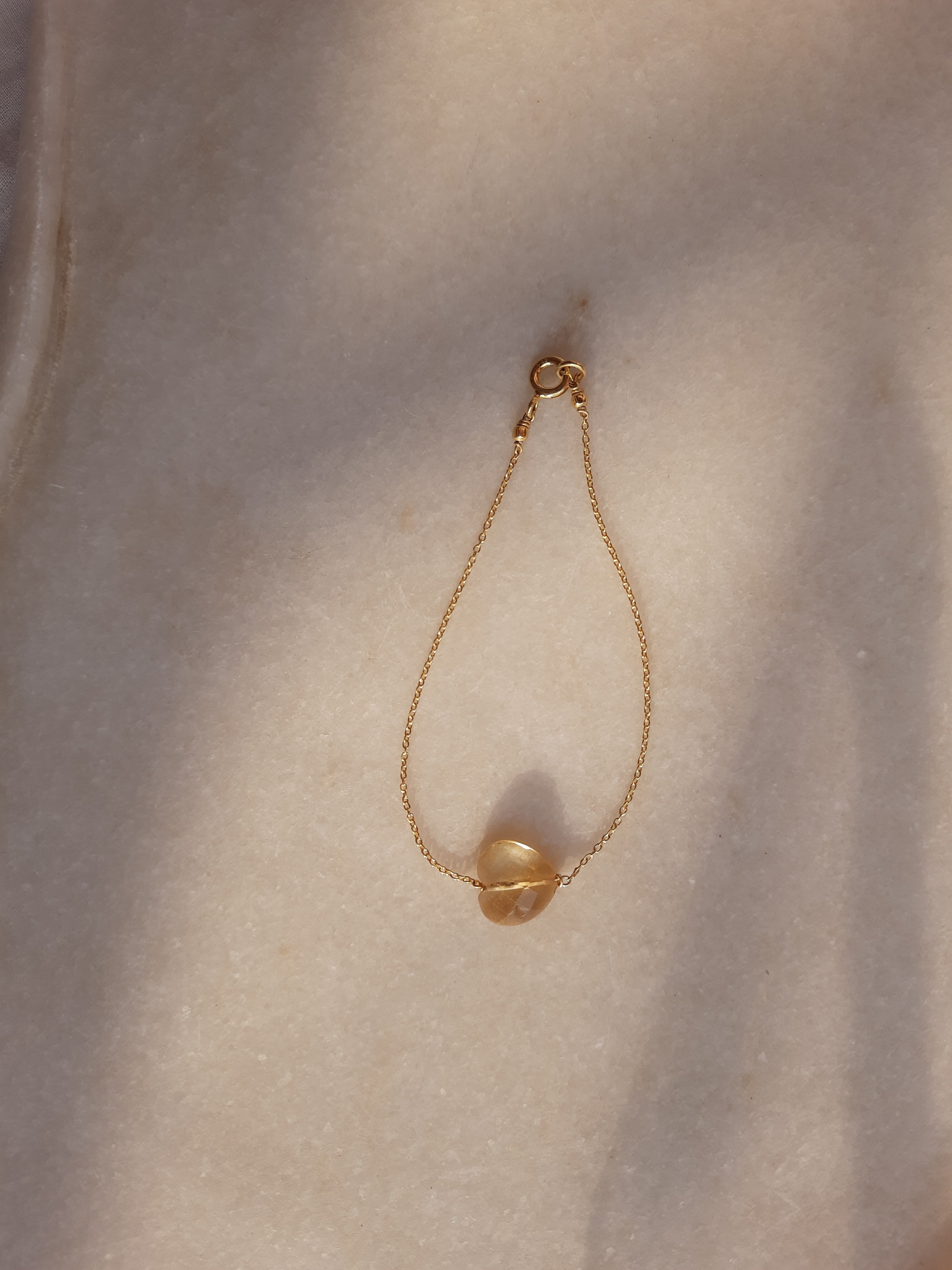 amsa - Citrine Heart Bracelet