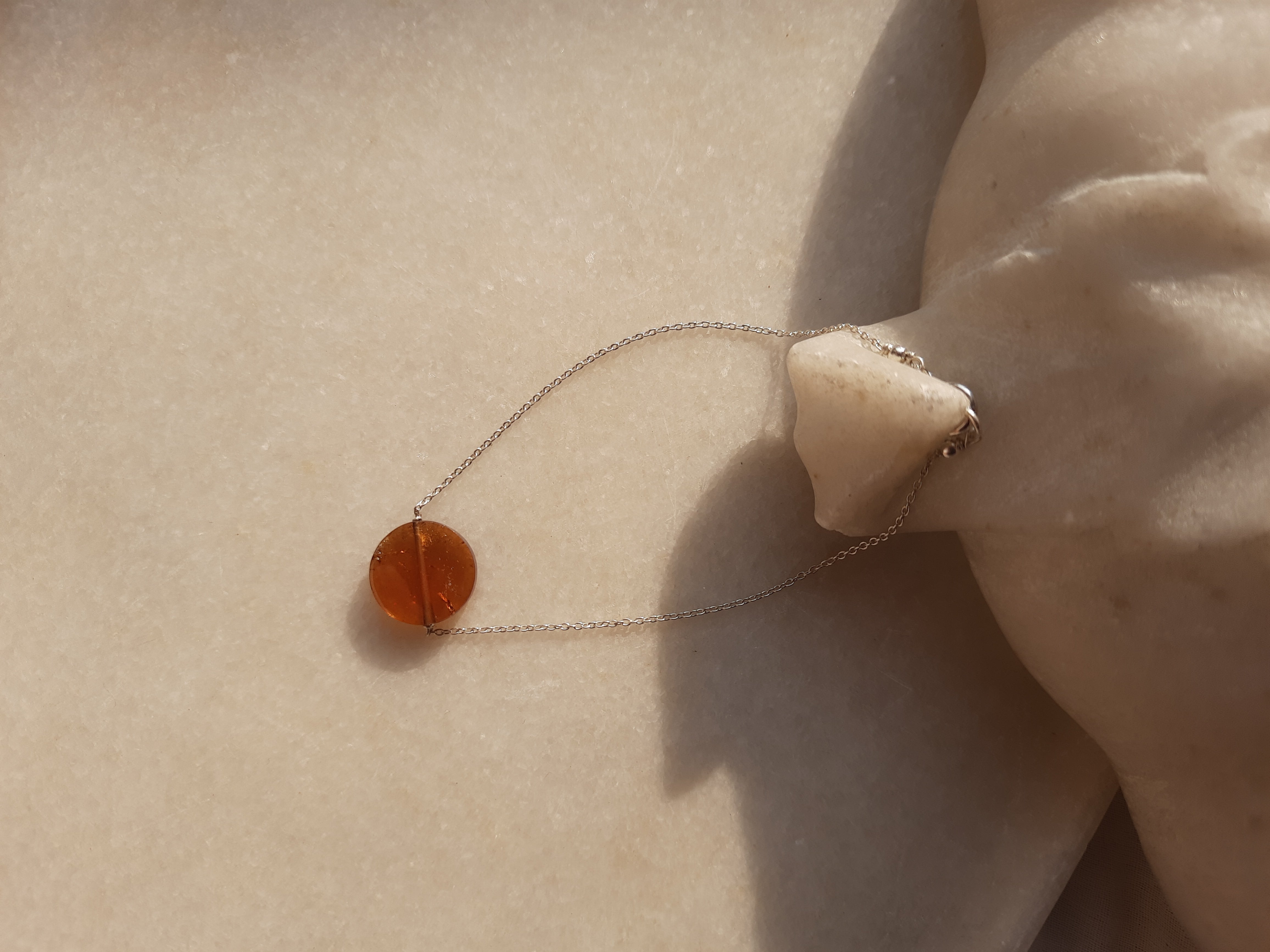 matsya - Hessonite Garnet Round Bracelet