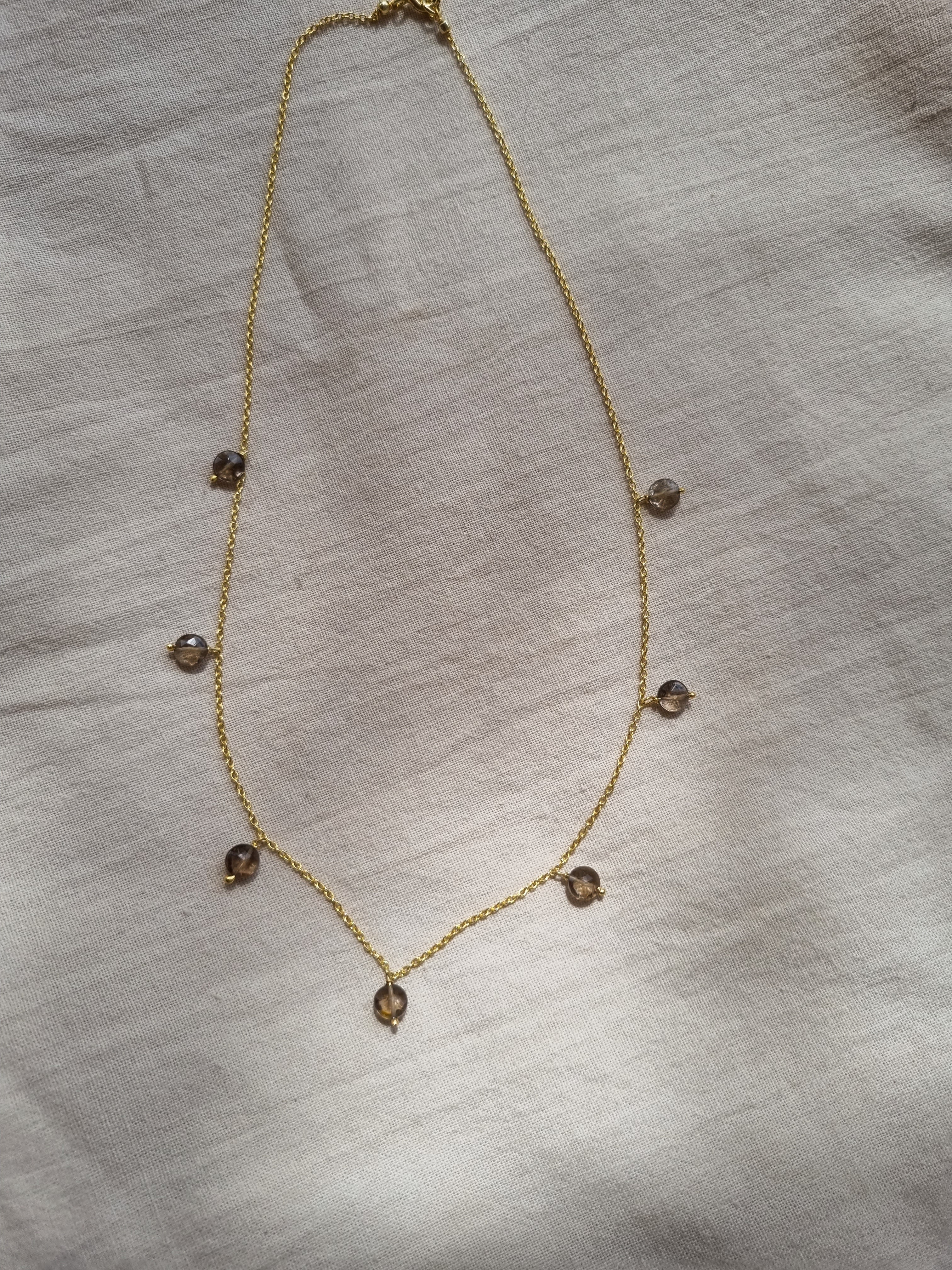 dirgha - Smoky Quartz Coin Choker