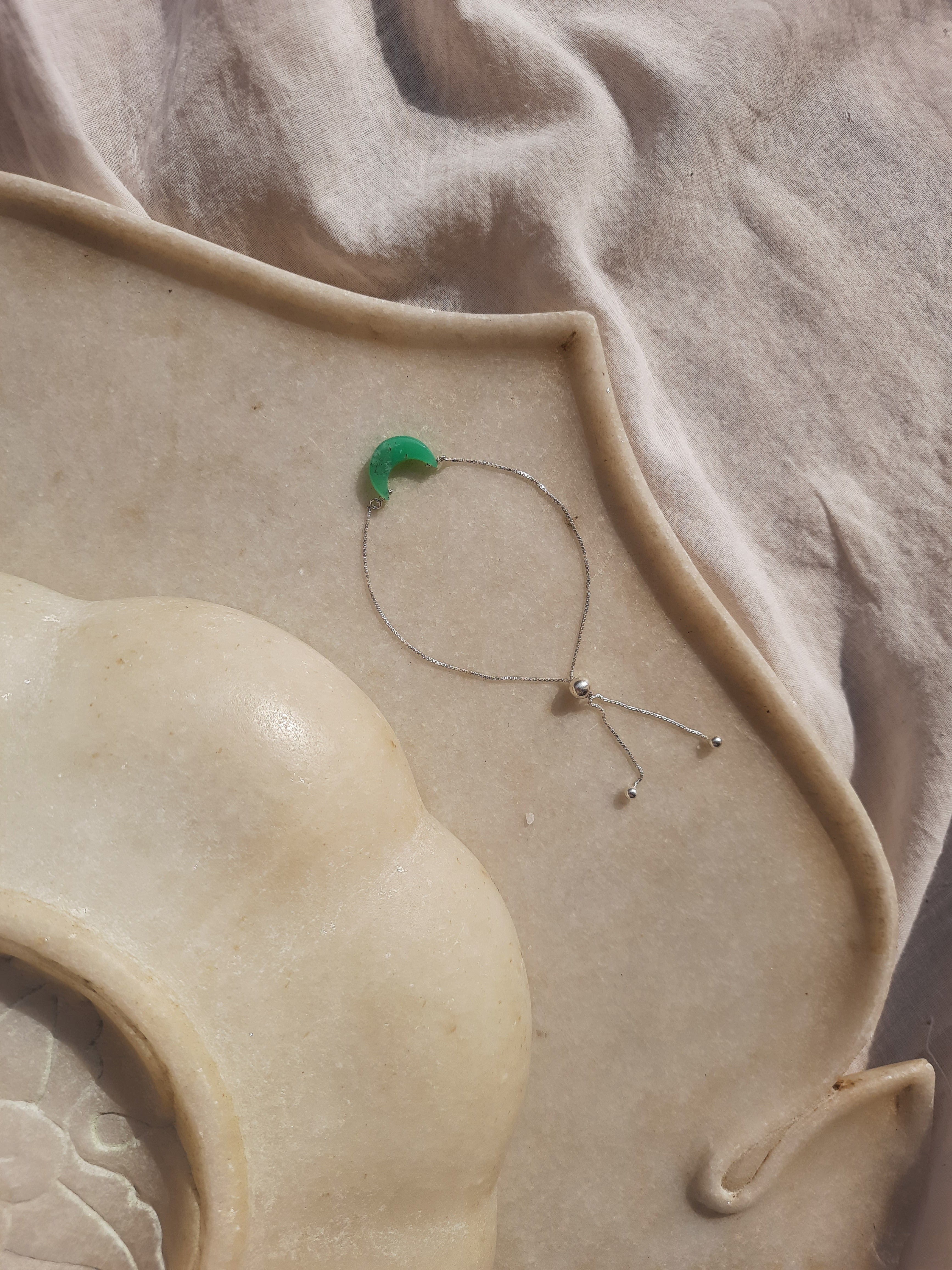 varaya - Chrysoprase Luna Bracelet