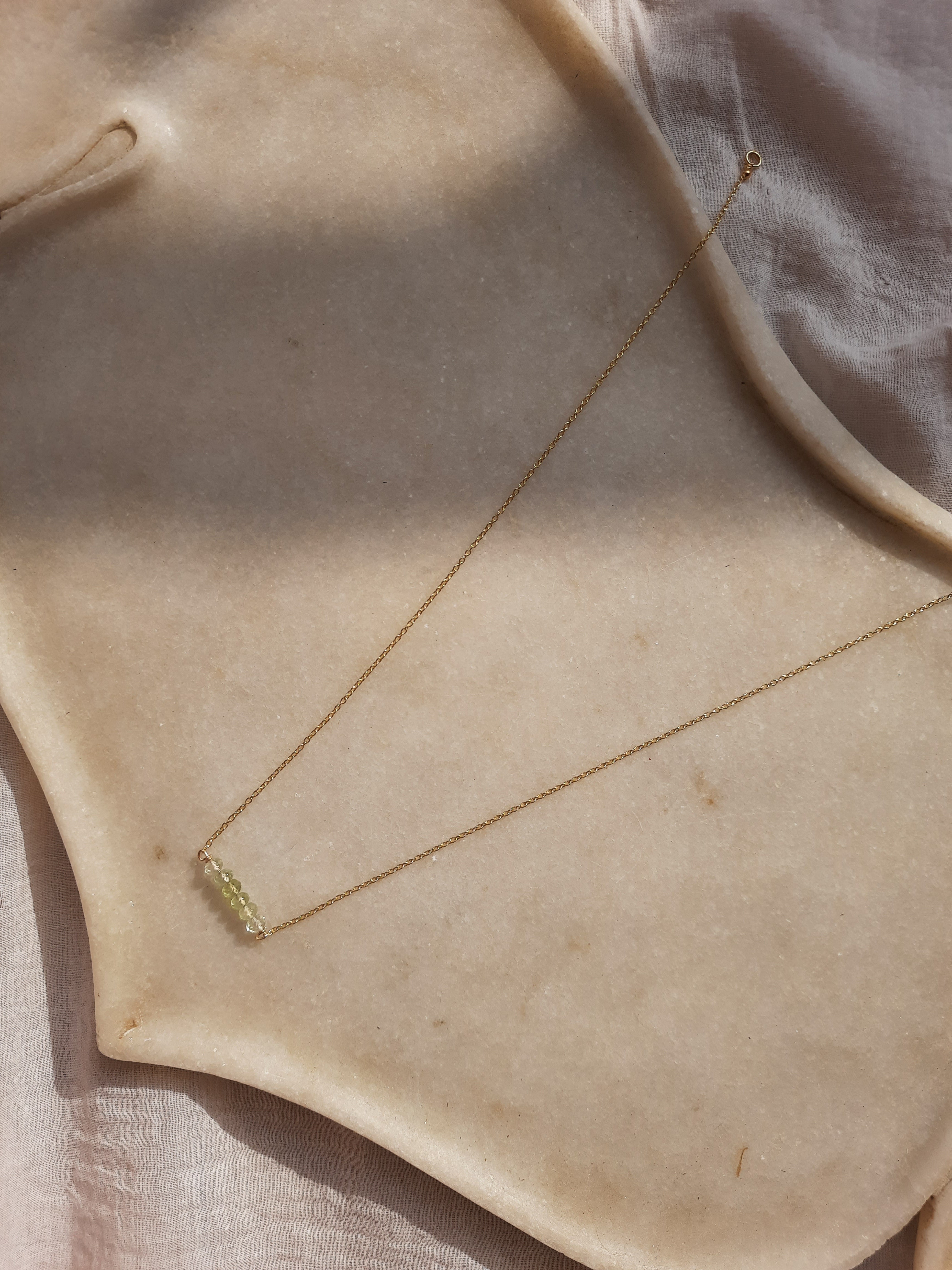 antilae - Prehnite Bar Pendant