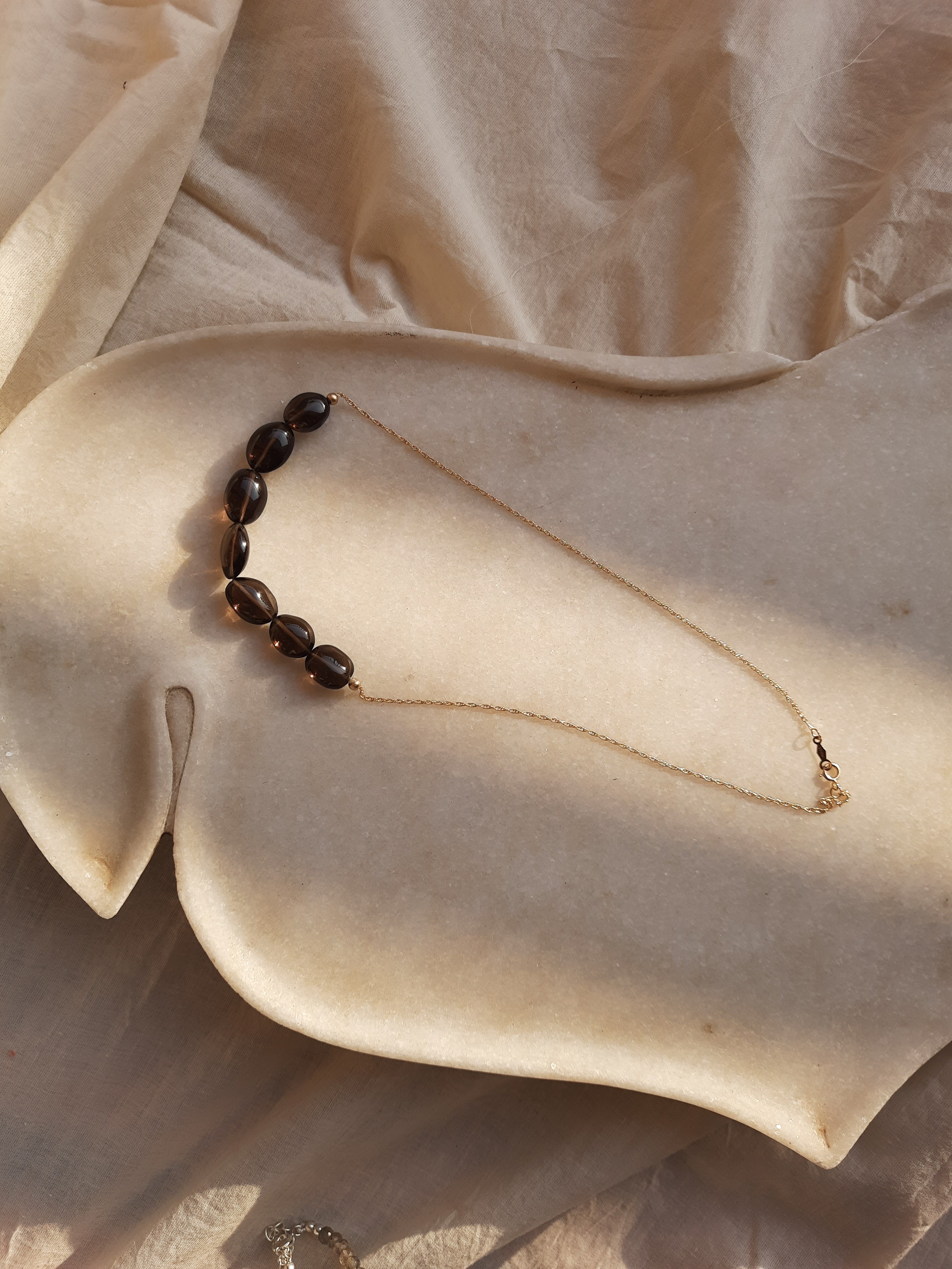 vrdda - Smoky Quartz Oval Choker