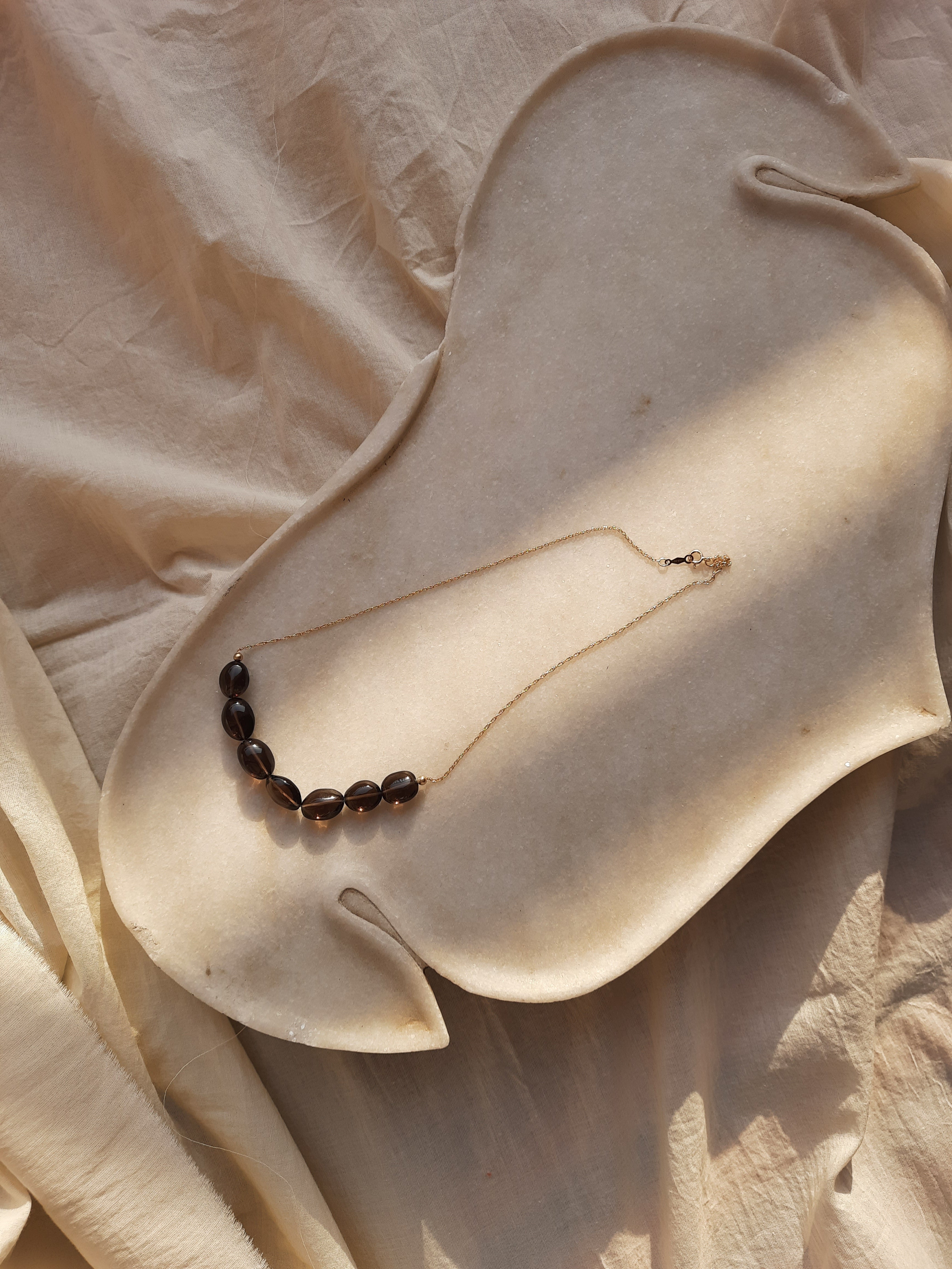 vrdda - Smoky Quartz Oval Choker