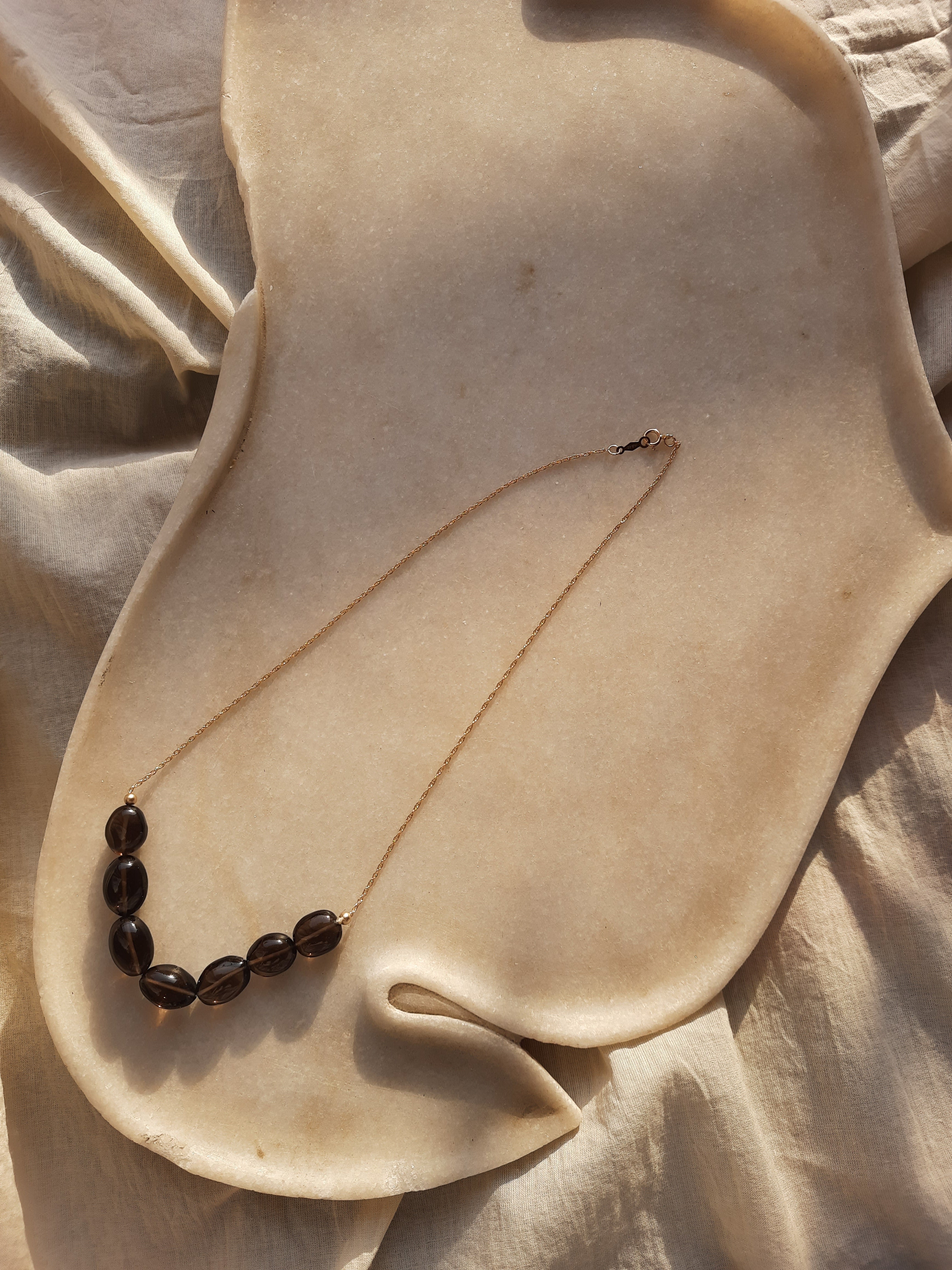 vrdda - Smoky Quartz Oval Choker