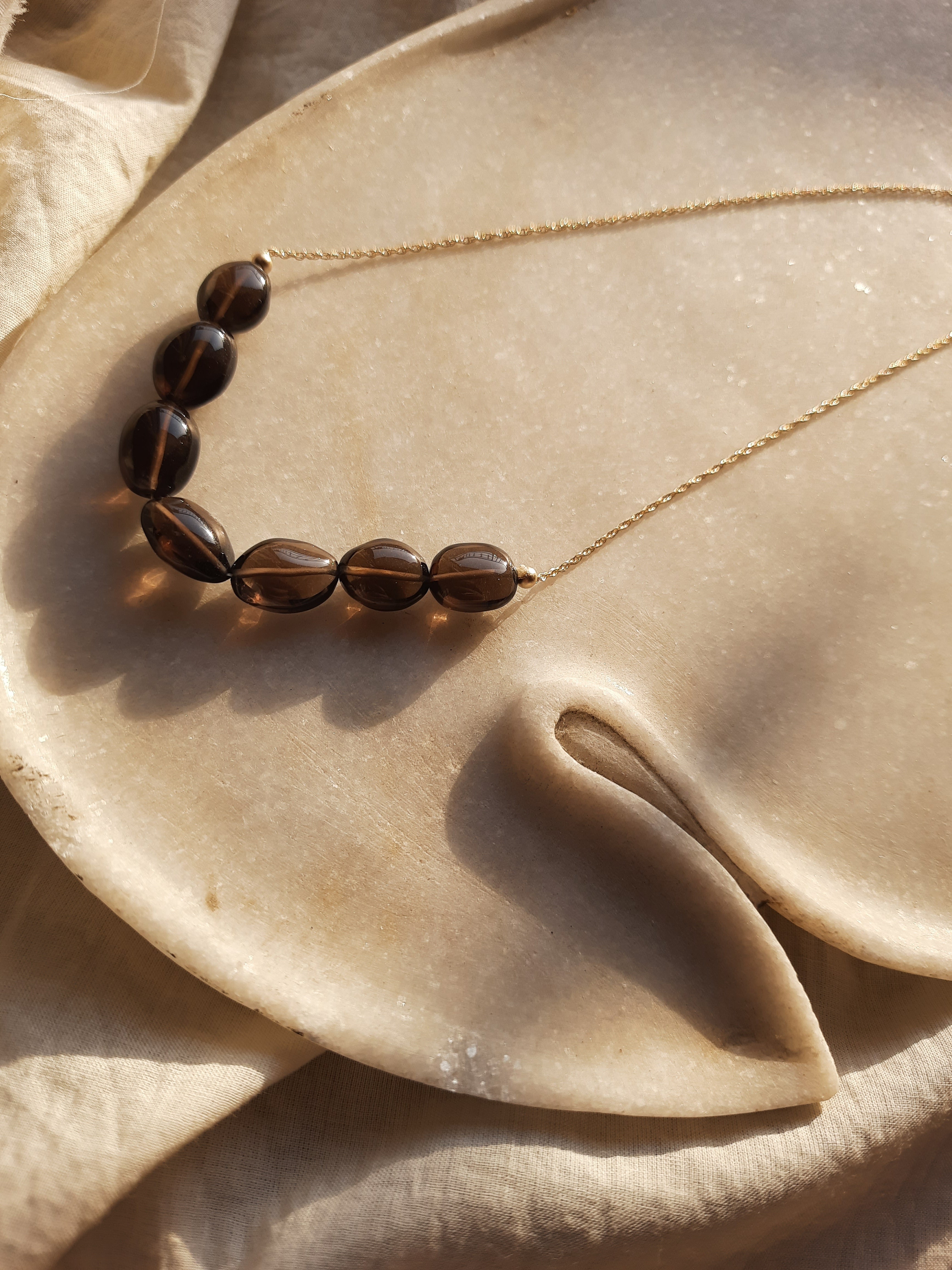 vrdda - Smoky Quartz Oval Choker