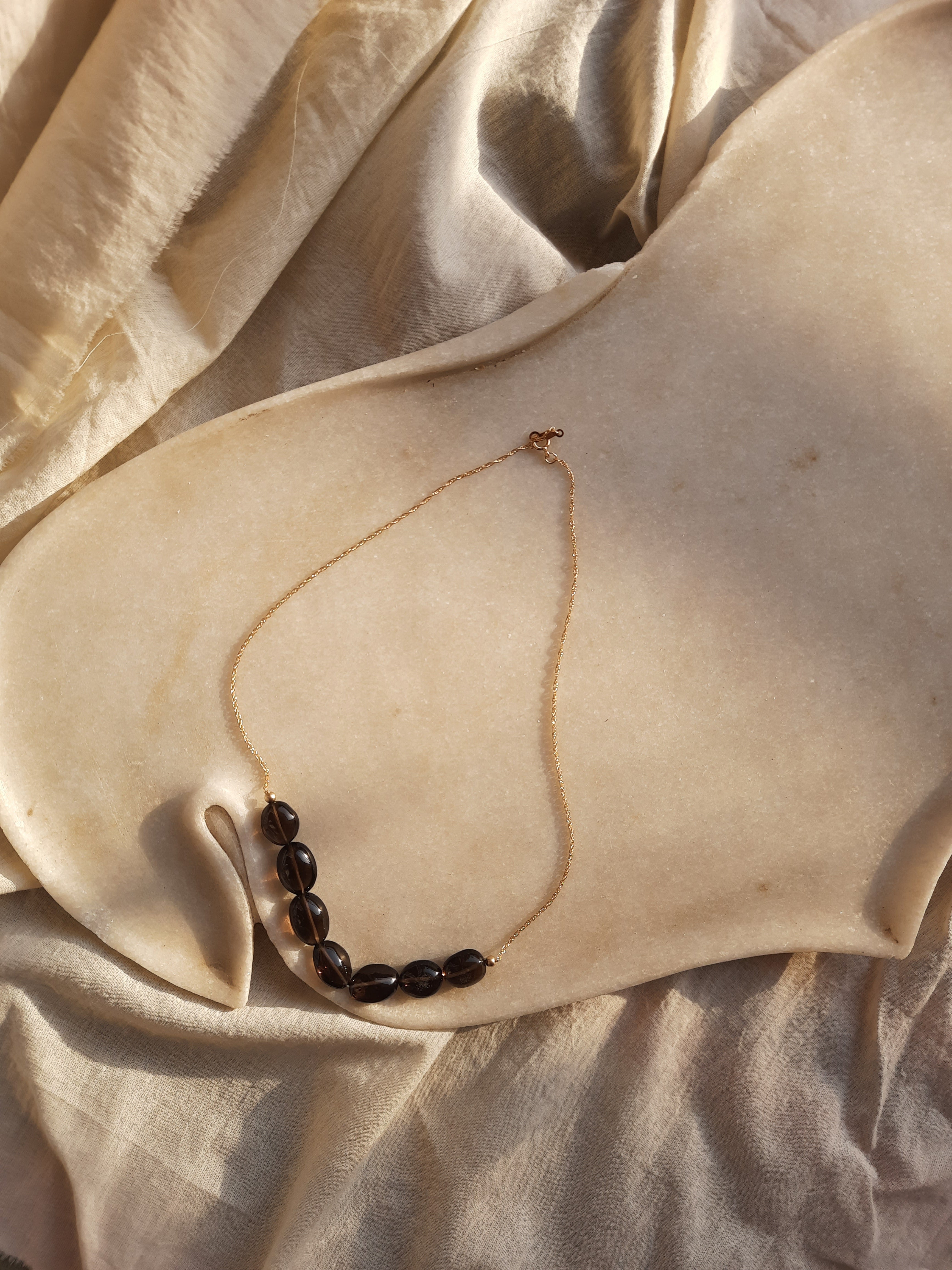 vrdda - Smoky Quartz Oval Choker