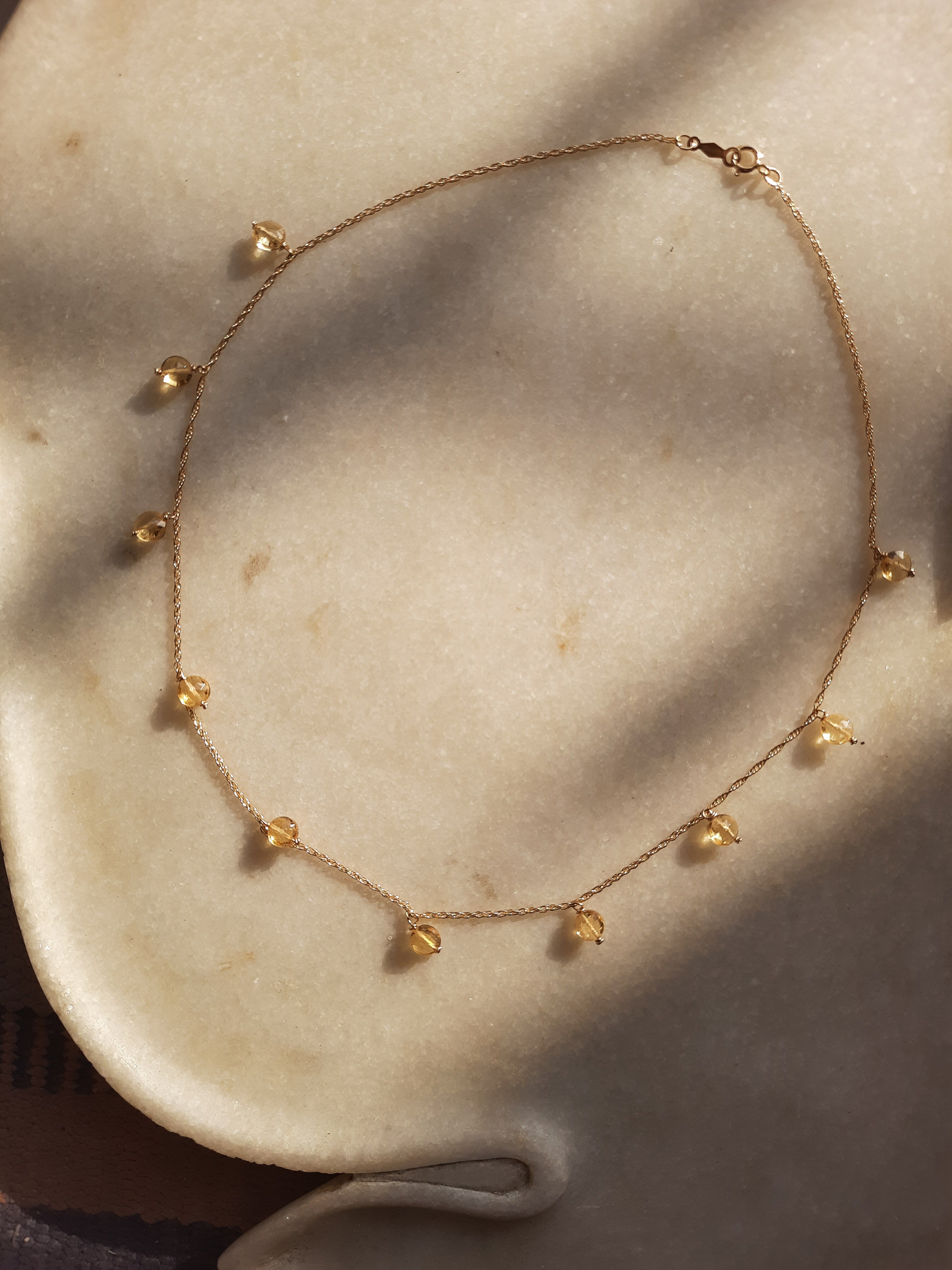 svapi - Citrine Coin Choker