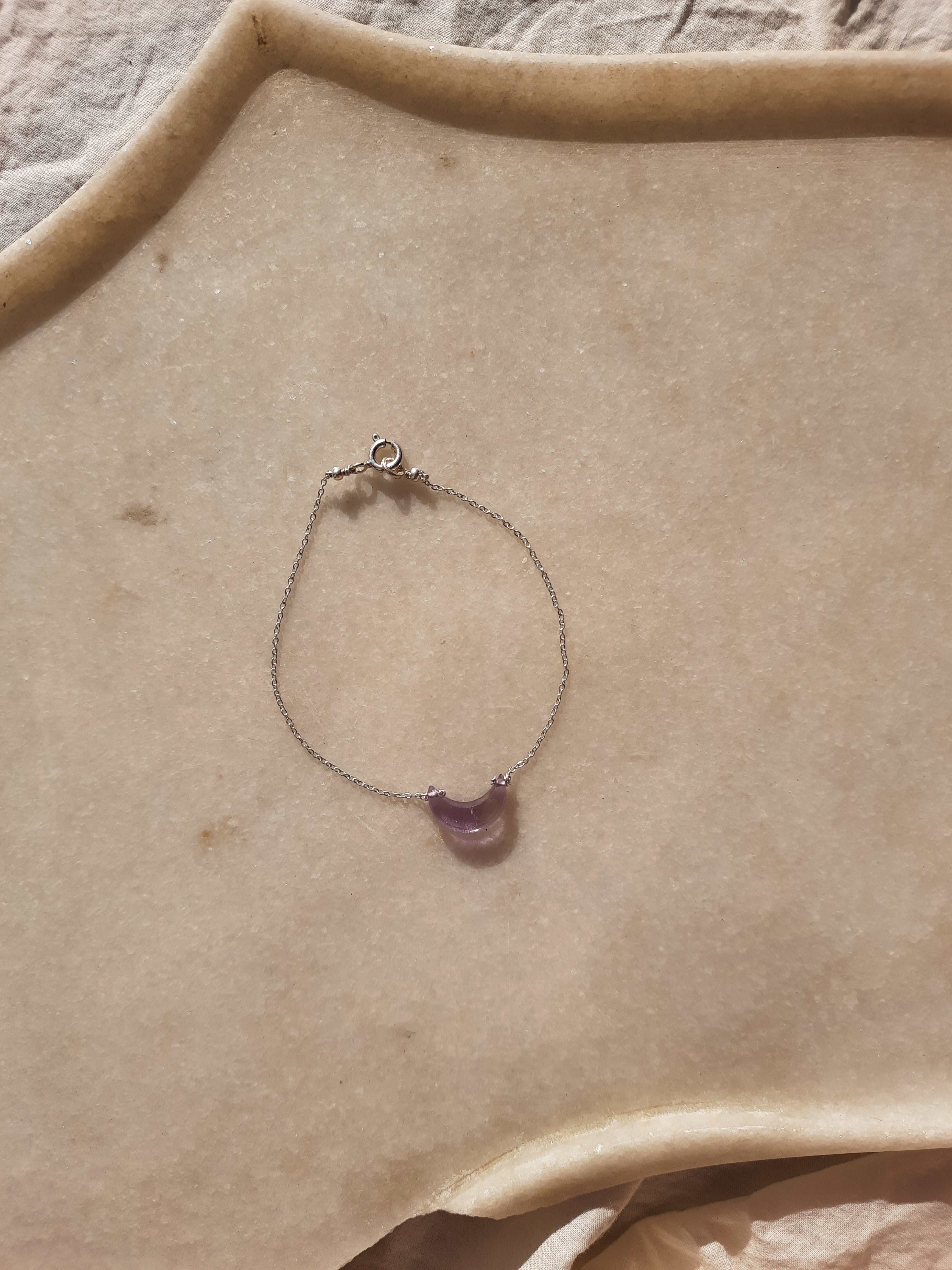 adhvaya - Amethyst Luna Bracelet