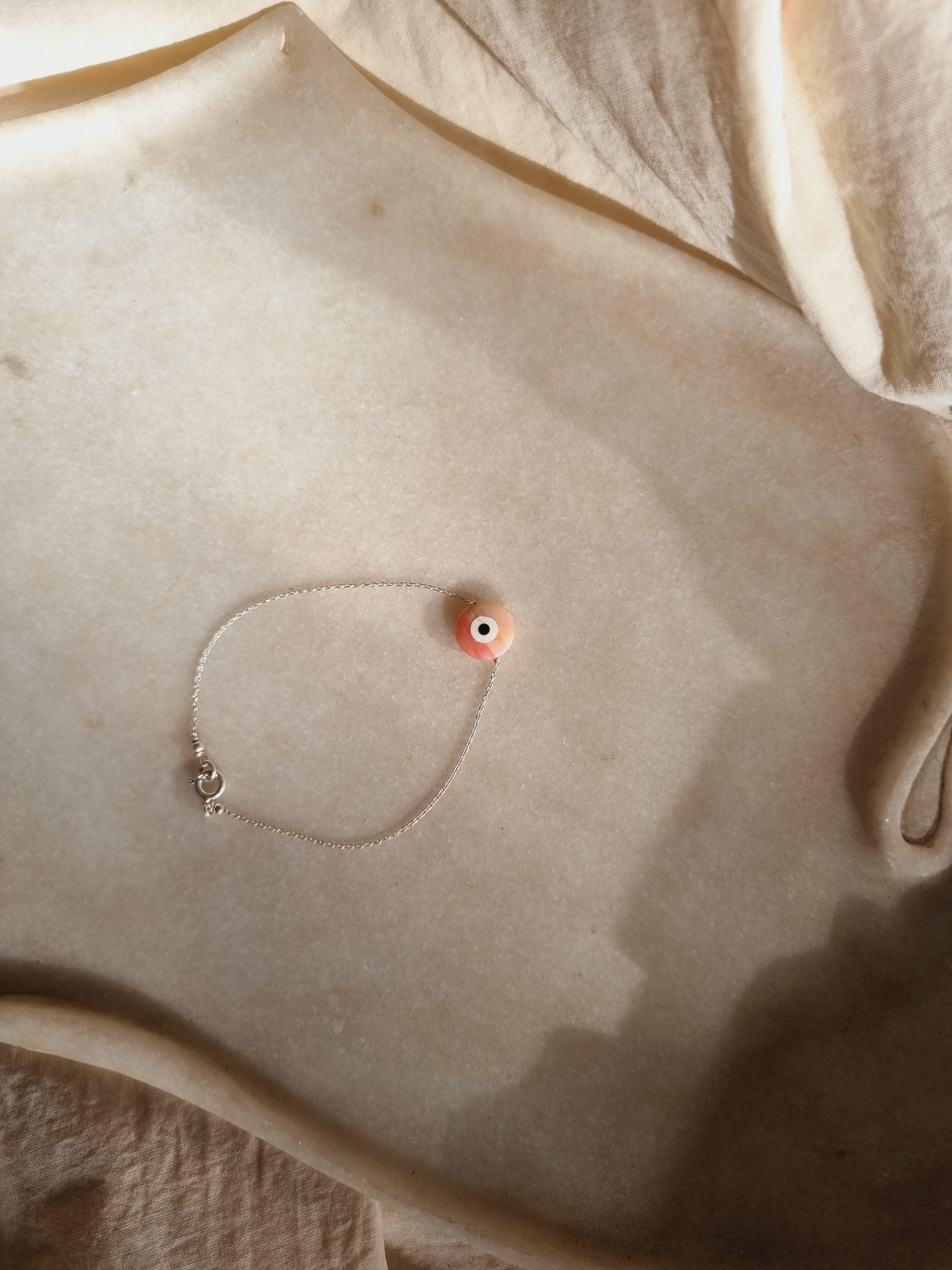 ayena - Pink Opal Evil Eye Bracelet