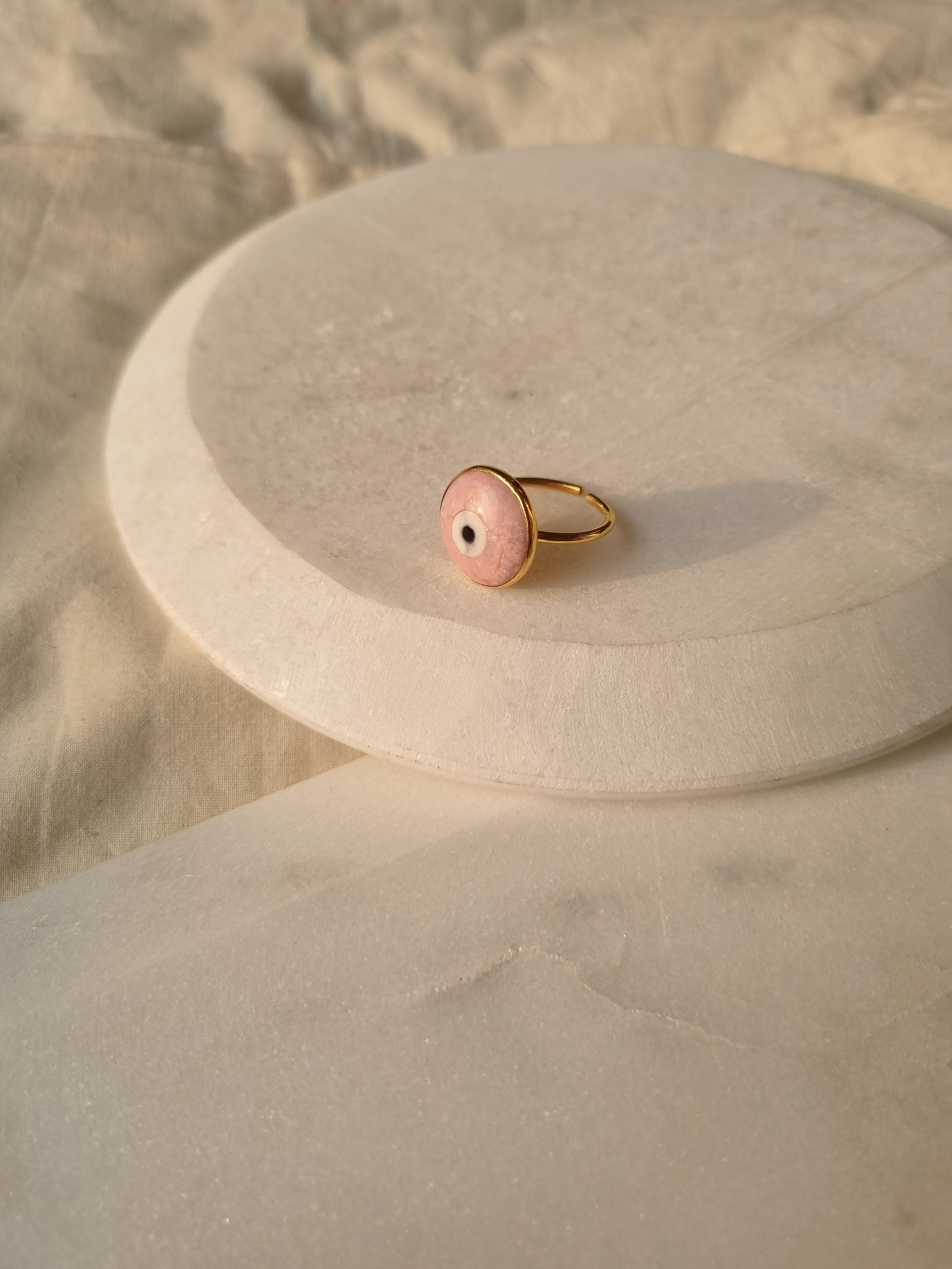 nazra - Pink Evil Eye Ring