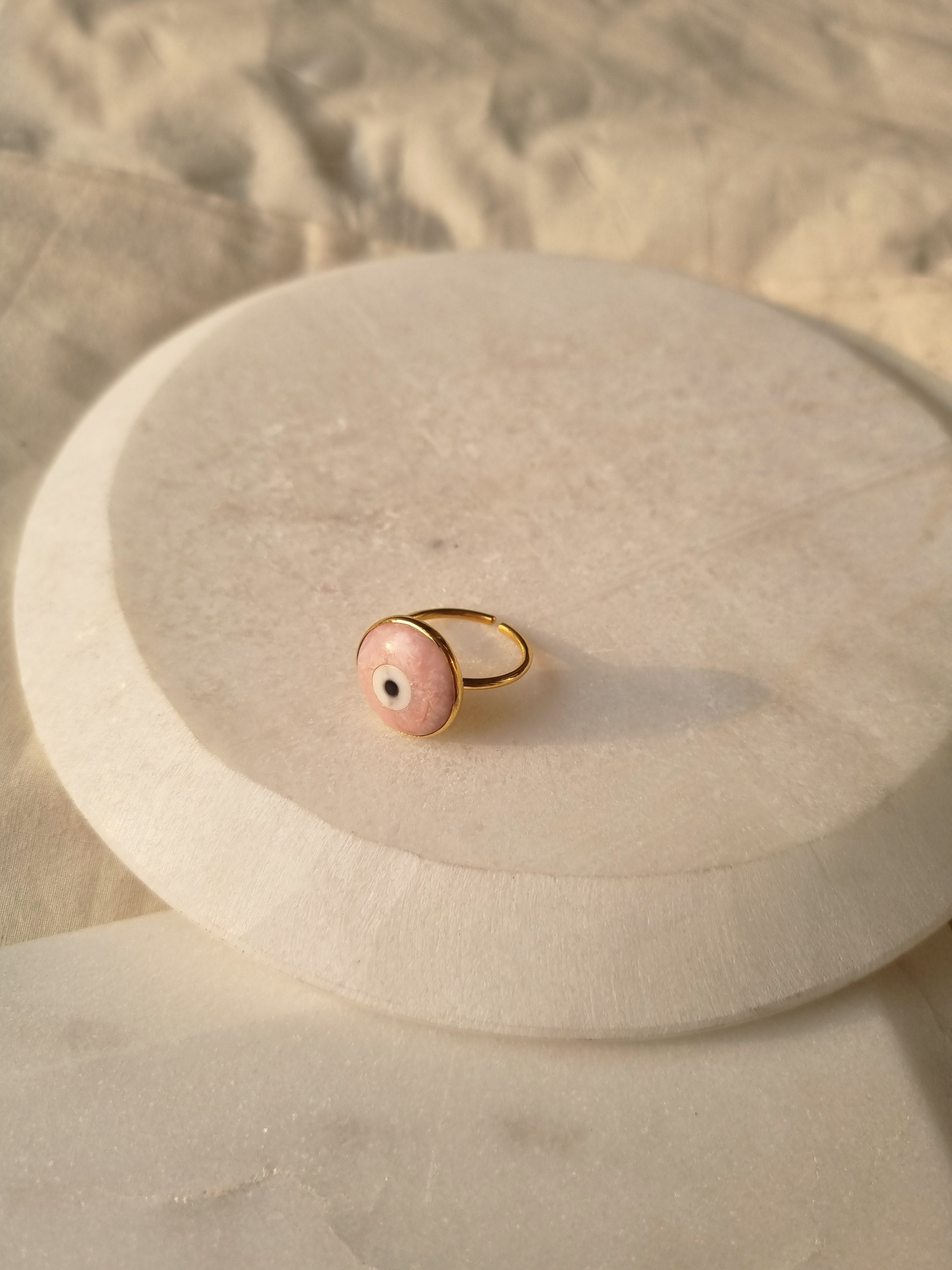 nazra - Pink Evil Eye Ring
