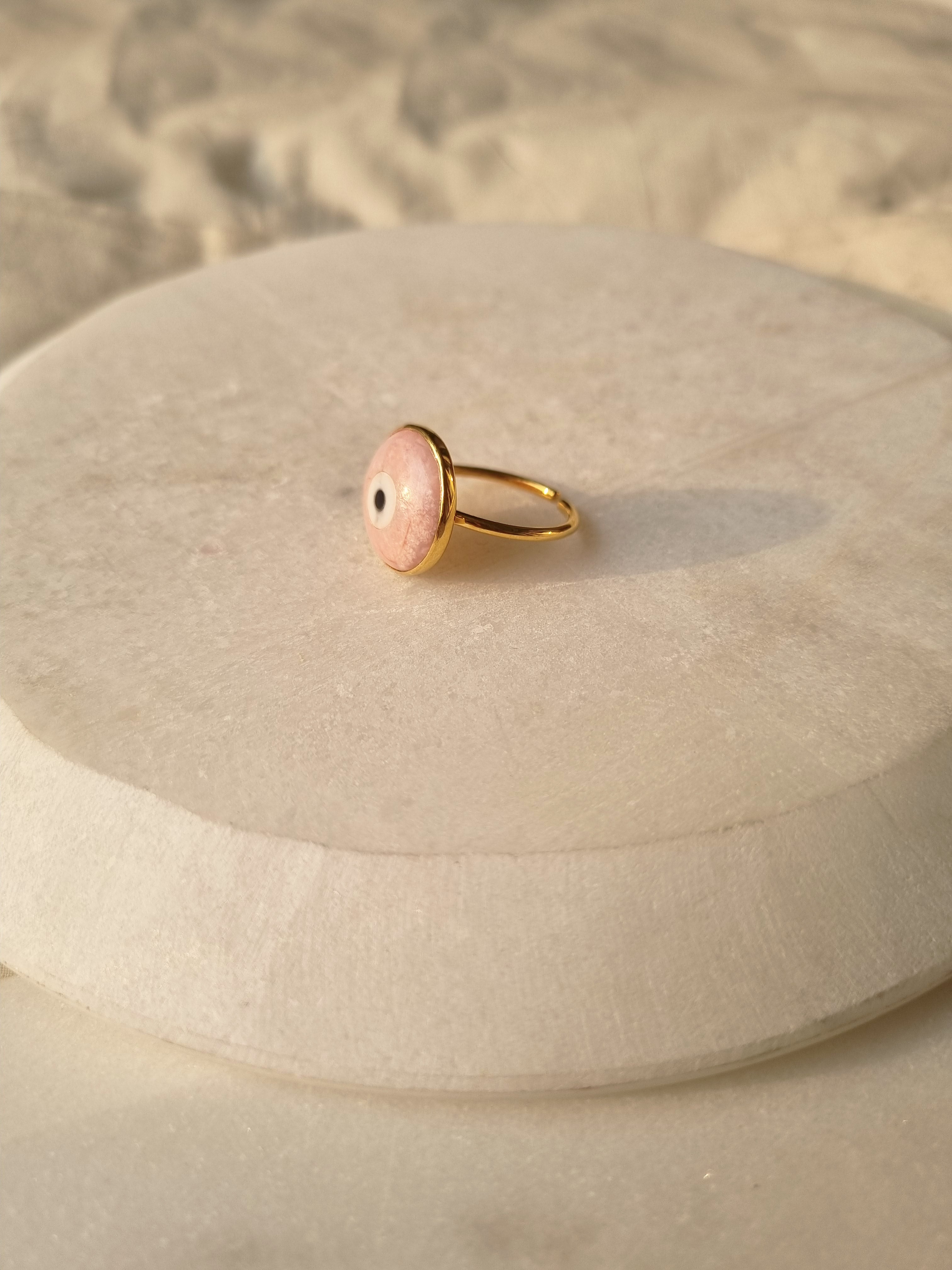 nazra - Pink Evil Eye Ring